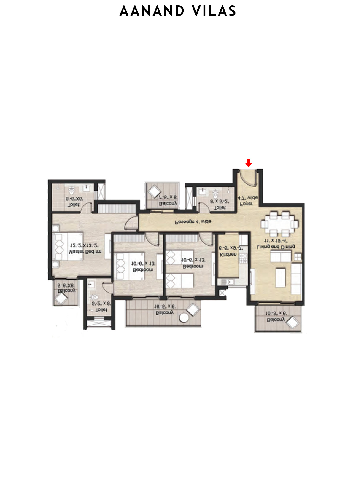 Aanand Vilas Tower 4 Unit B Floor Plan