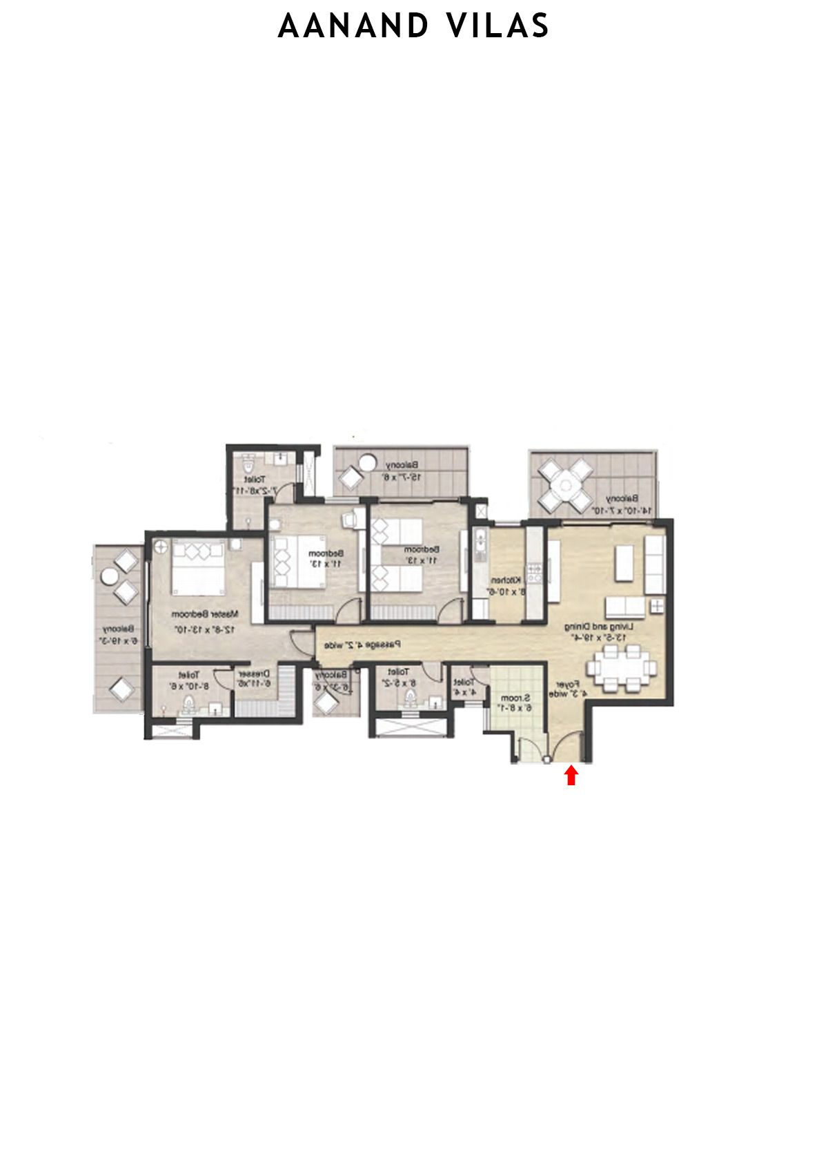 Aanand Vilas Tower 5 Unit D Floor Plan