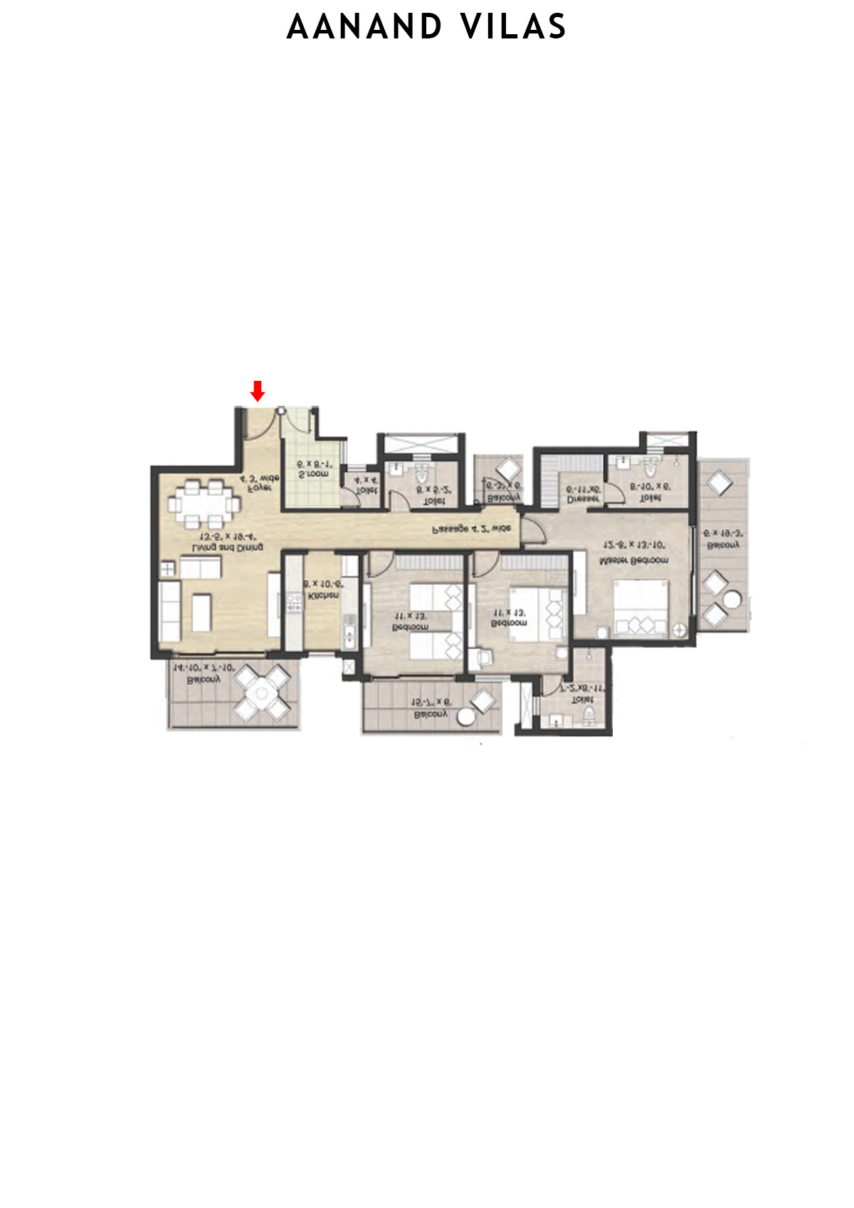 Aanand Vilas Tower 6 Unit B Floor Plan