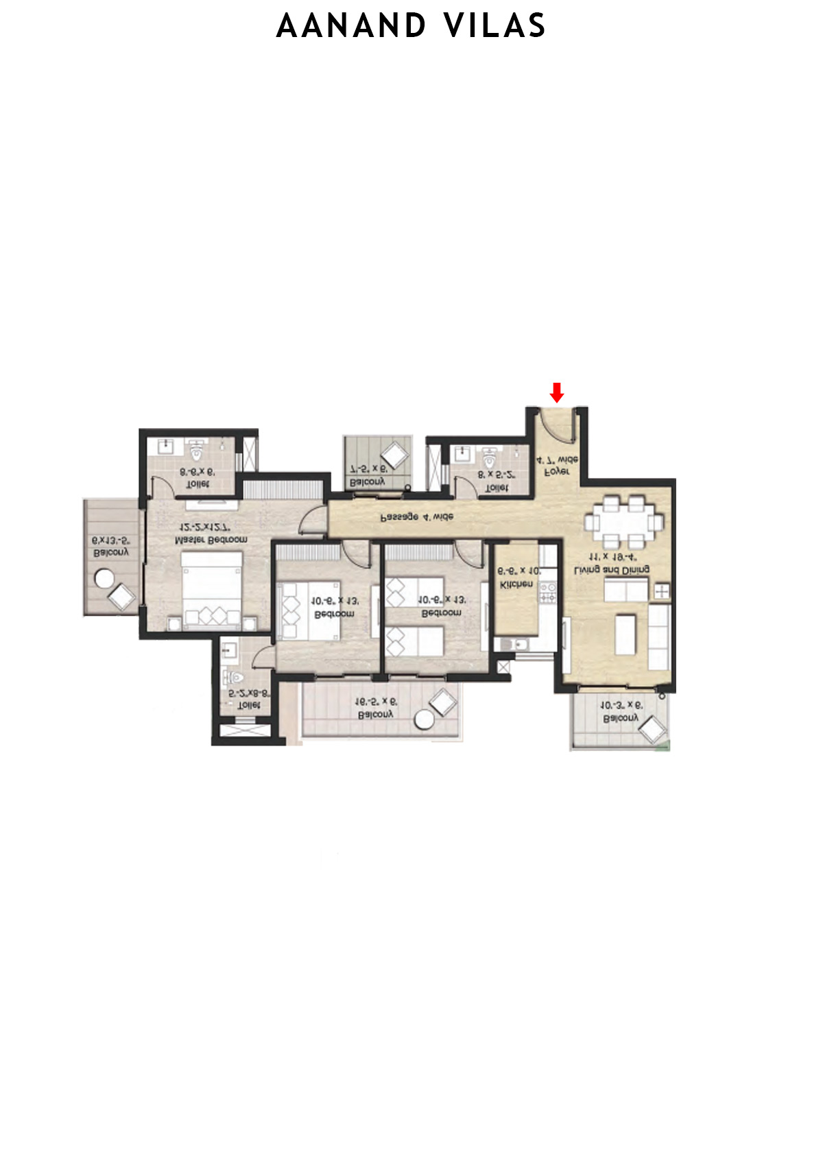 Aanand Vilas Tower 6 Unit C Floor Plan