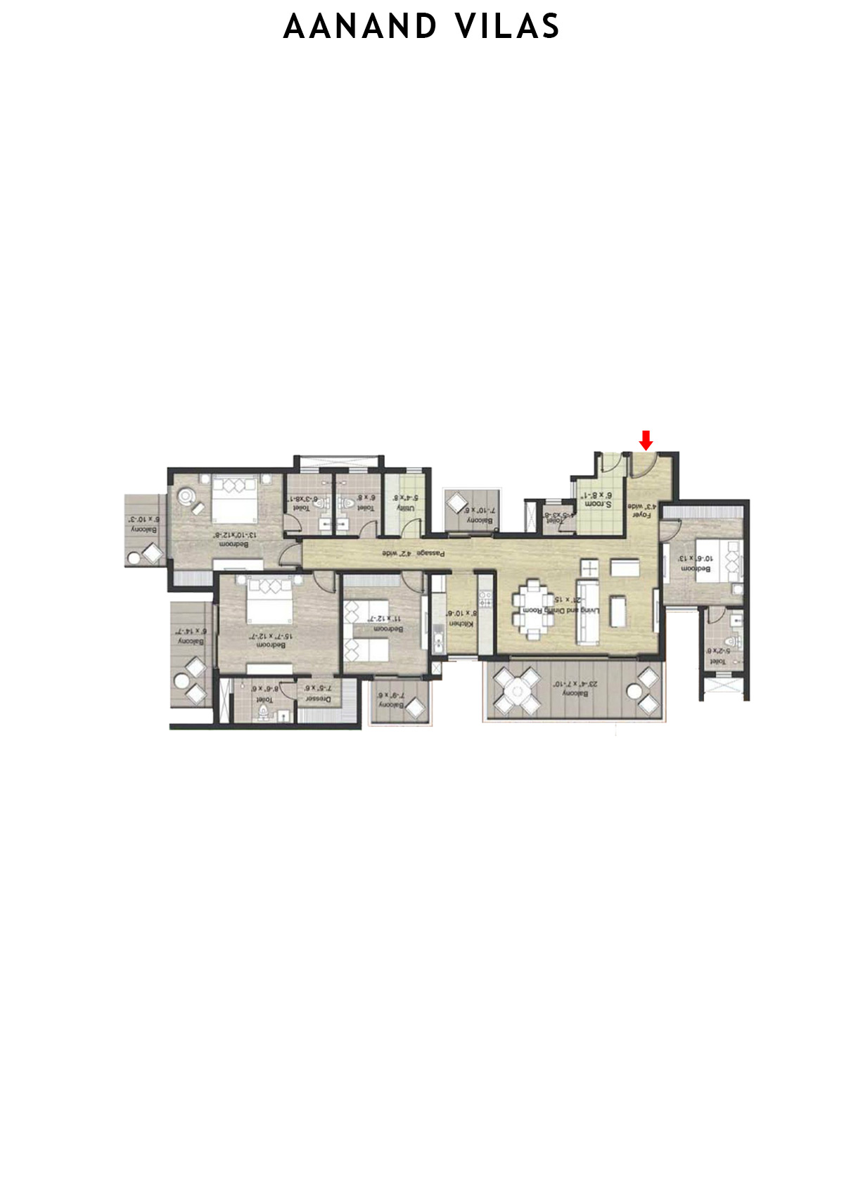 Aanand Vilas Tower 8 Unit C Floor Plan
