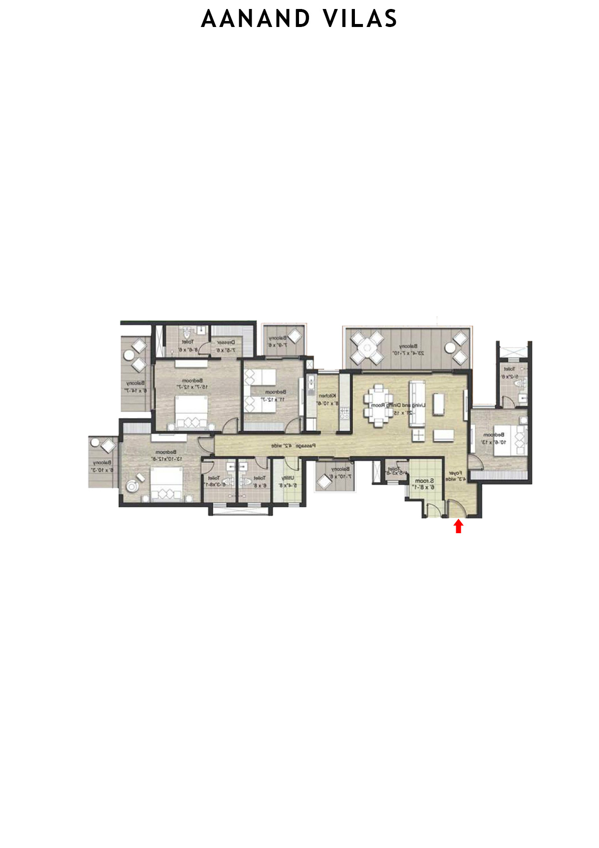 Aanand Vilas Tower 8 Unit D Floor Plan