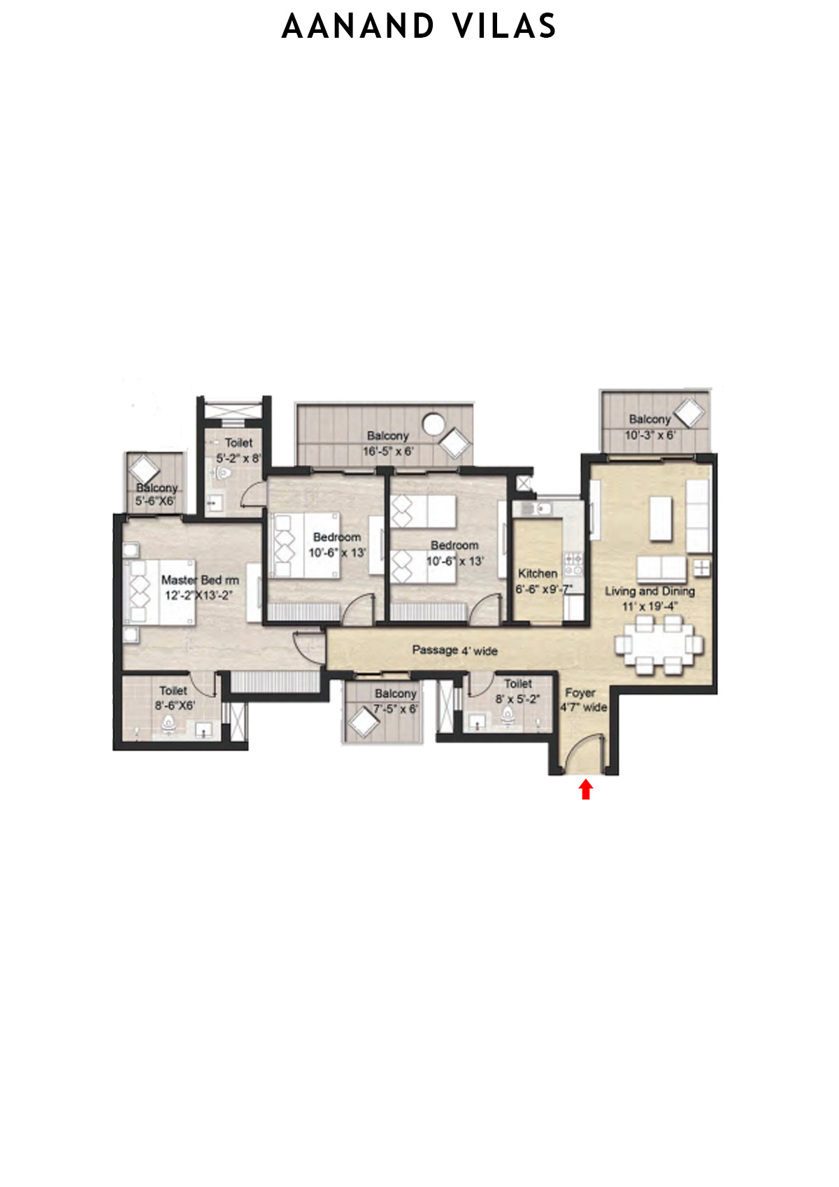 Aanand Vilas Tower 9 Unit A Floor Plan