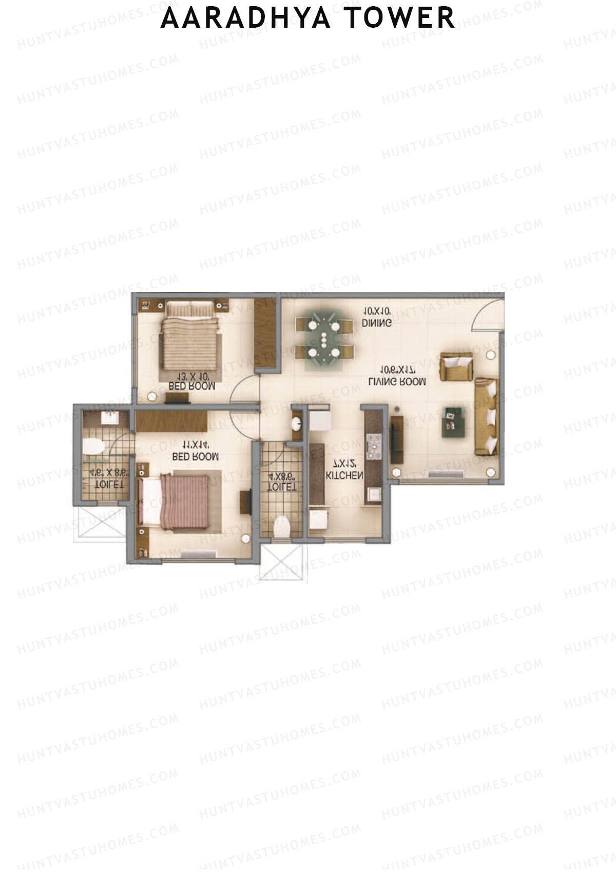 Aaradhya Tower Wing B Unit 1 Floor Plan