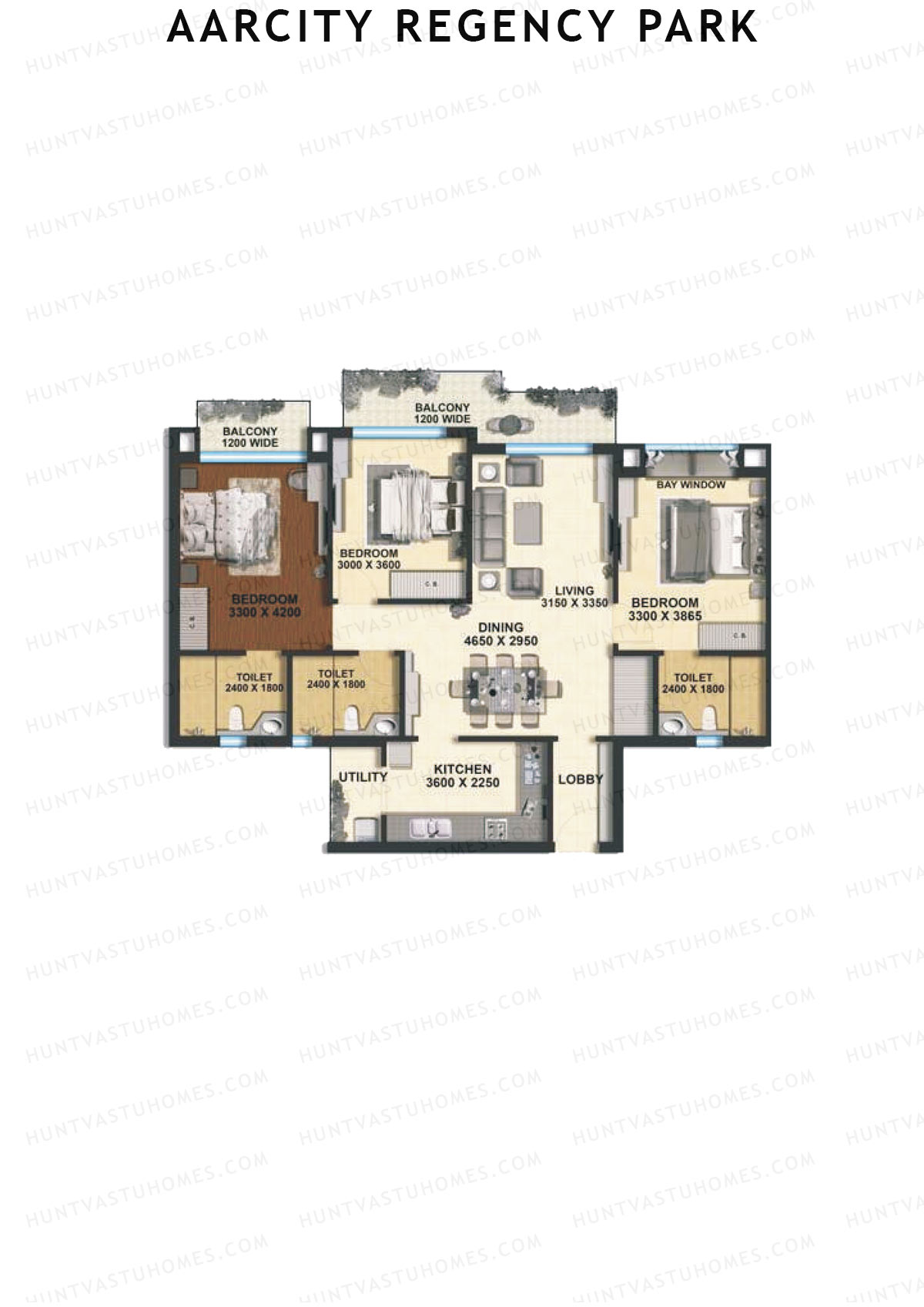 Aarcity Regency Park Tower C Unit 5 Floor Plan