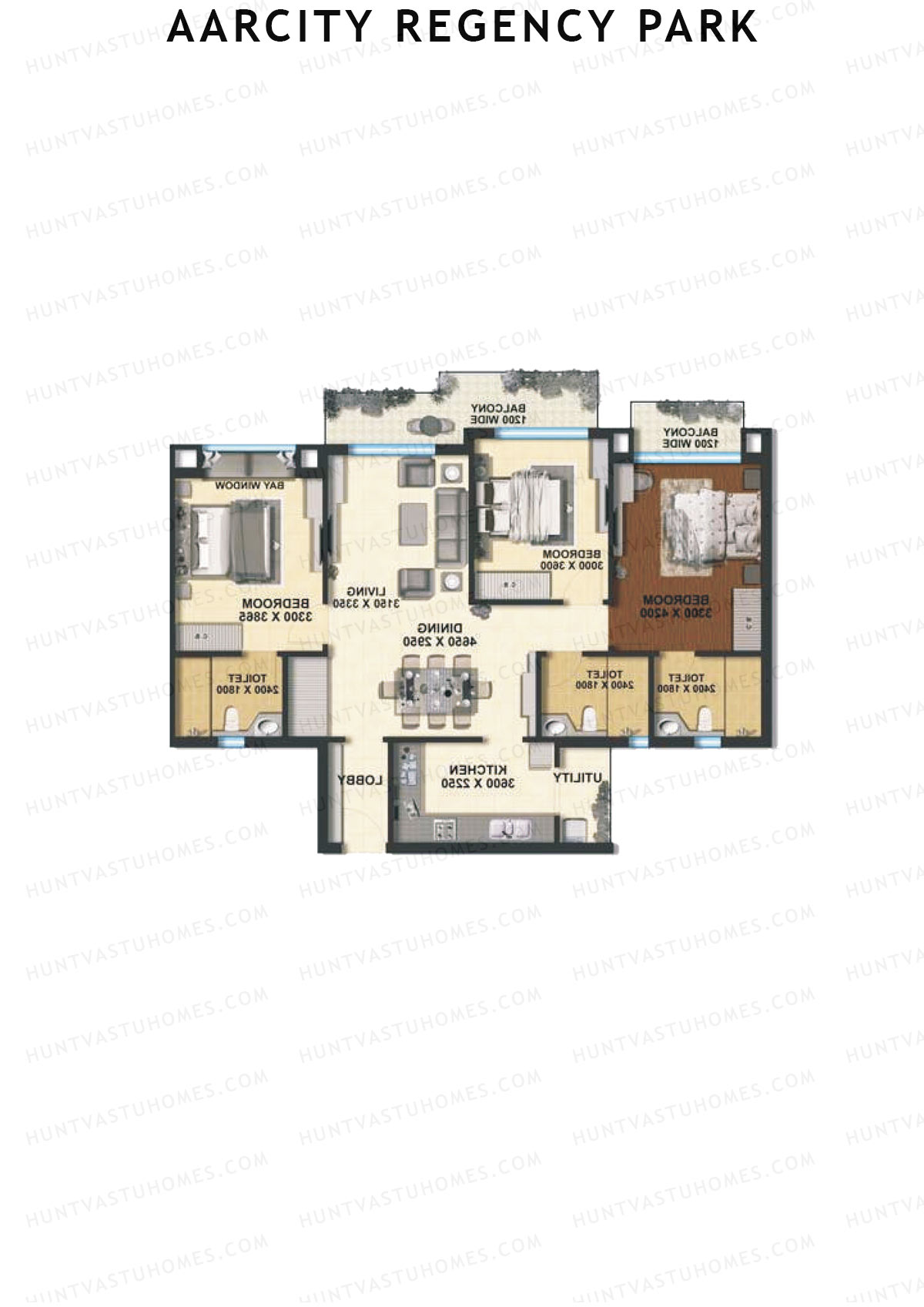 Aarcity Regency Park Tower C Unit 8 Floor Plan