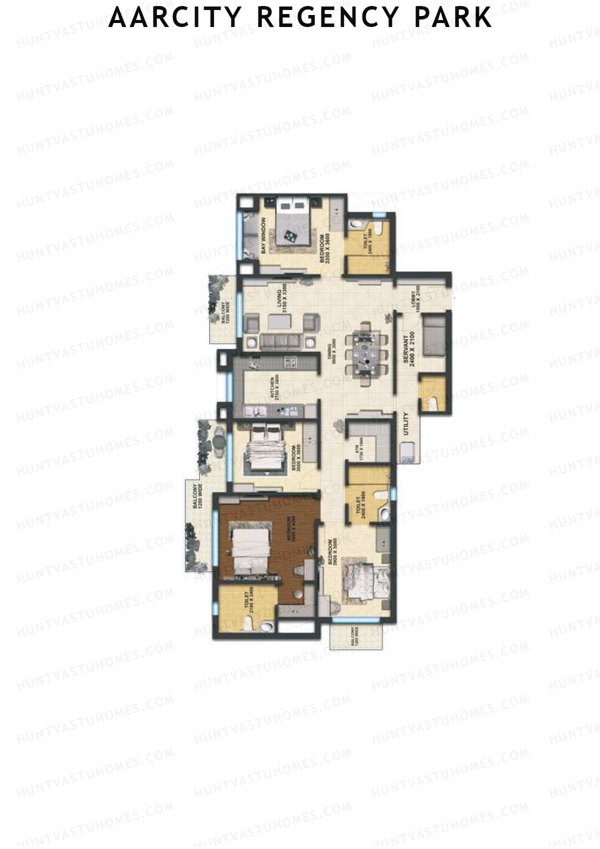 Aarcity Regency Park Tower D Unit 1 Floor Plan