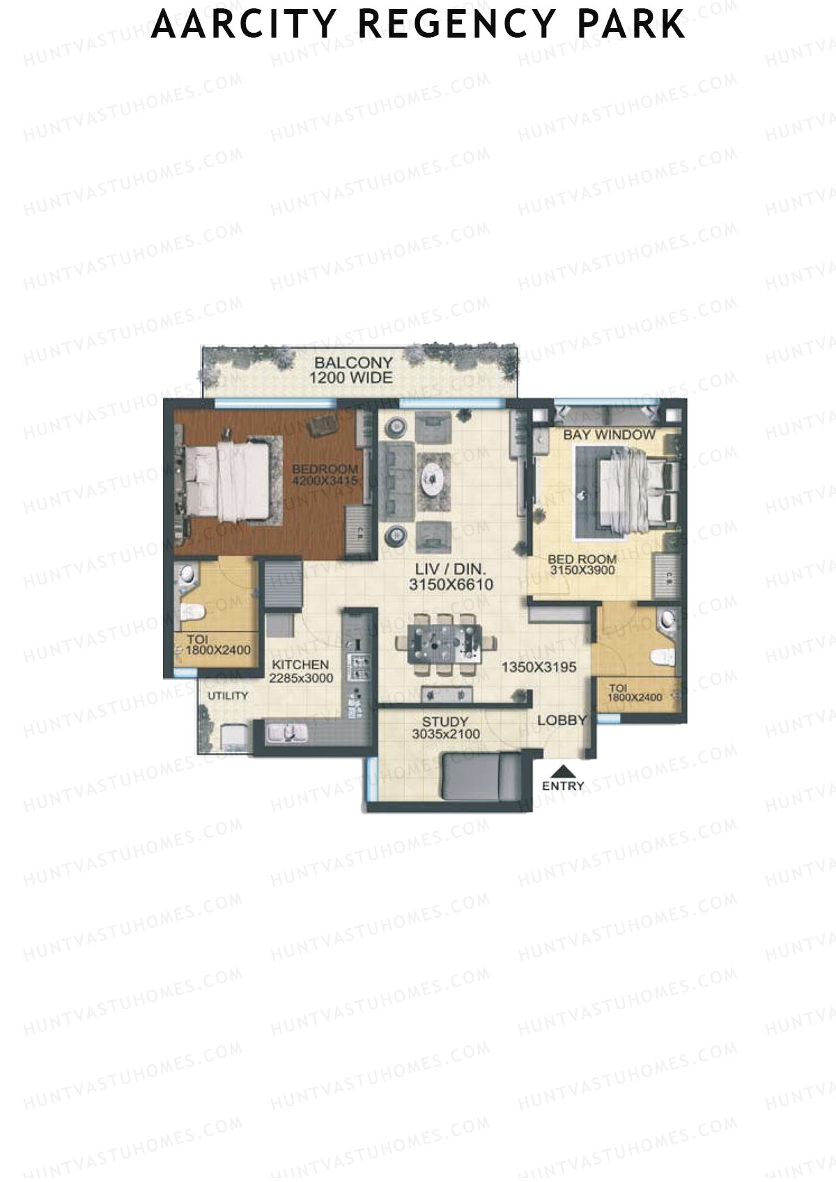 Aarcity Regency Park Tower F Unit 1 Floor Plan