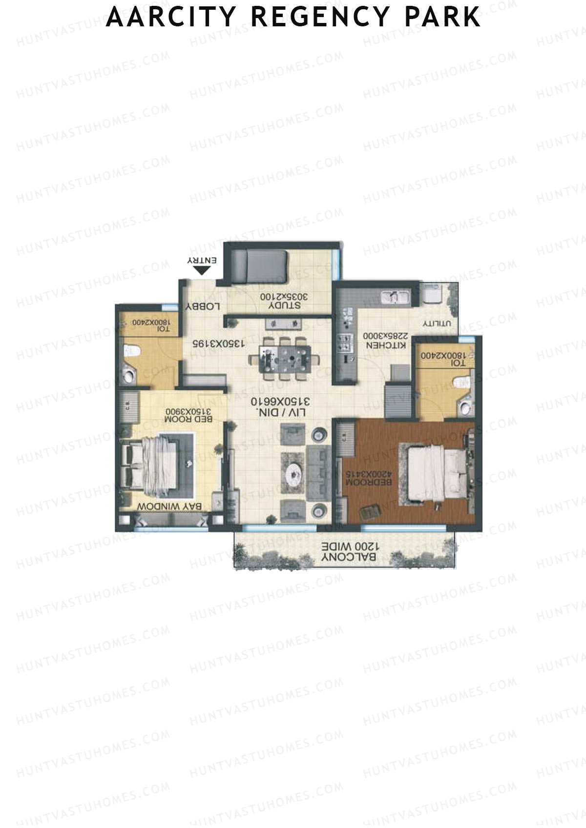 Aarcity Regency Park Tower F Unit 4 Floor Plan