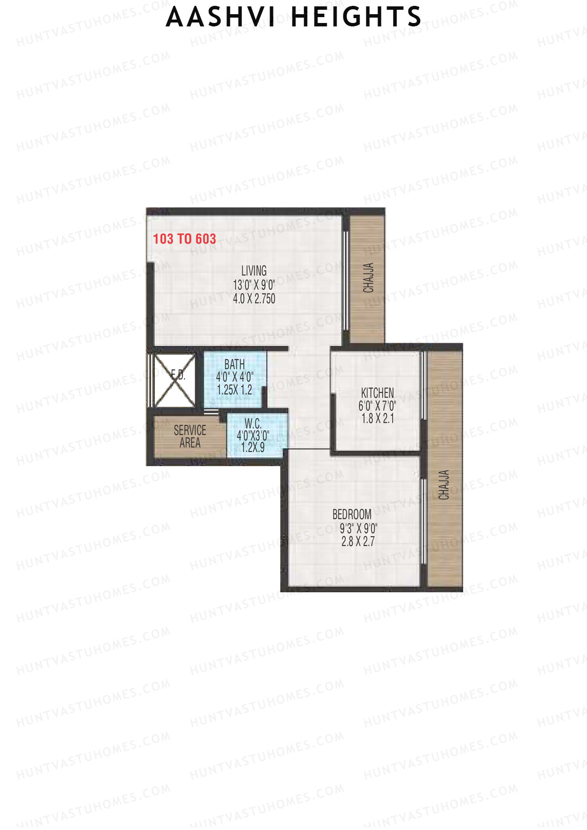 Aashvi Heights Tower A Unit 3 Floor Plan