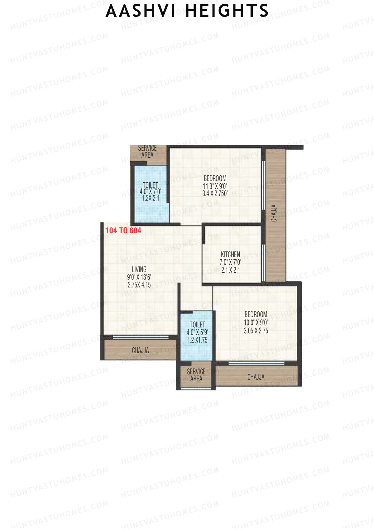Aashvi Heights Tower A Unit 4 Floor Plan