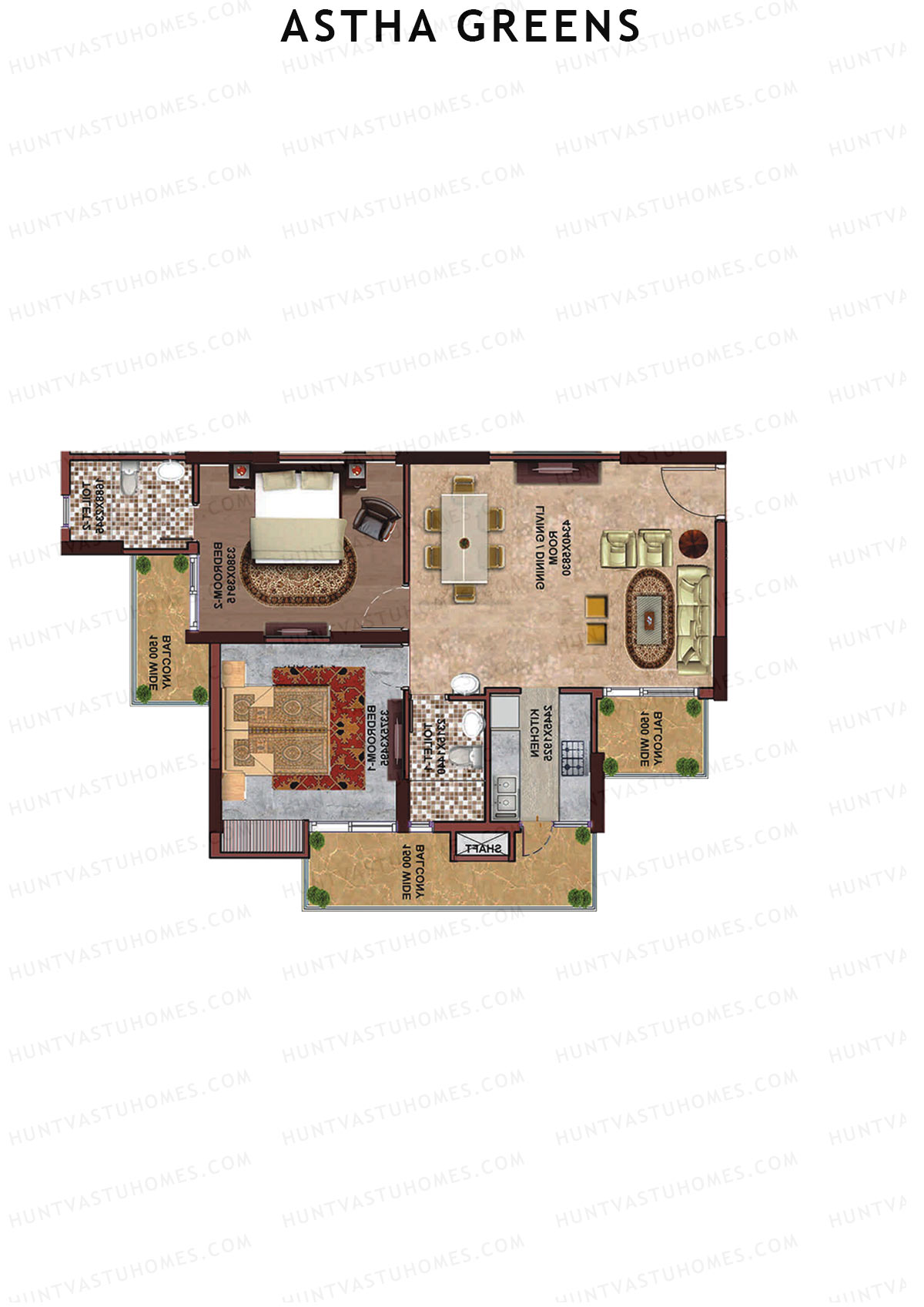 Aastha Greens Tower 1 Unit 7 Floor Plan