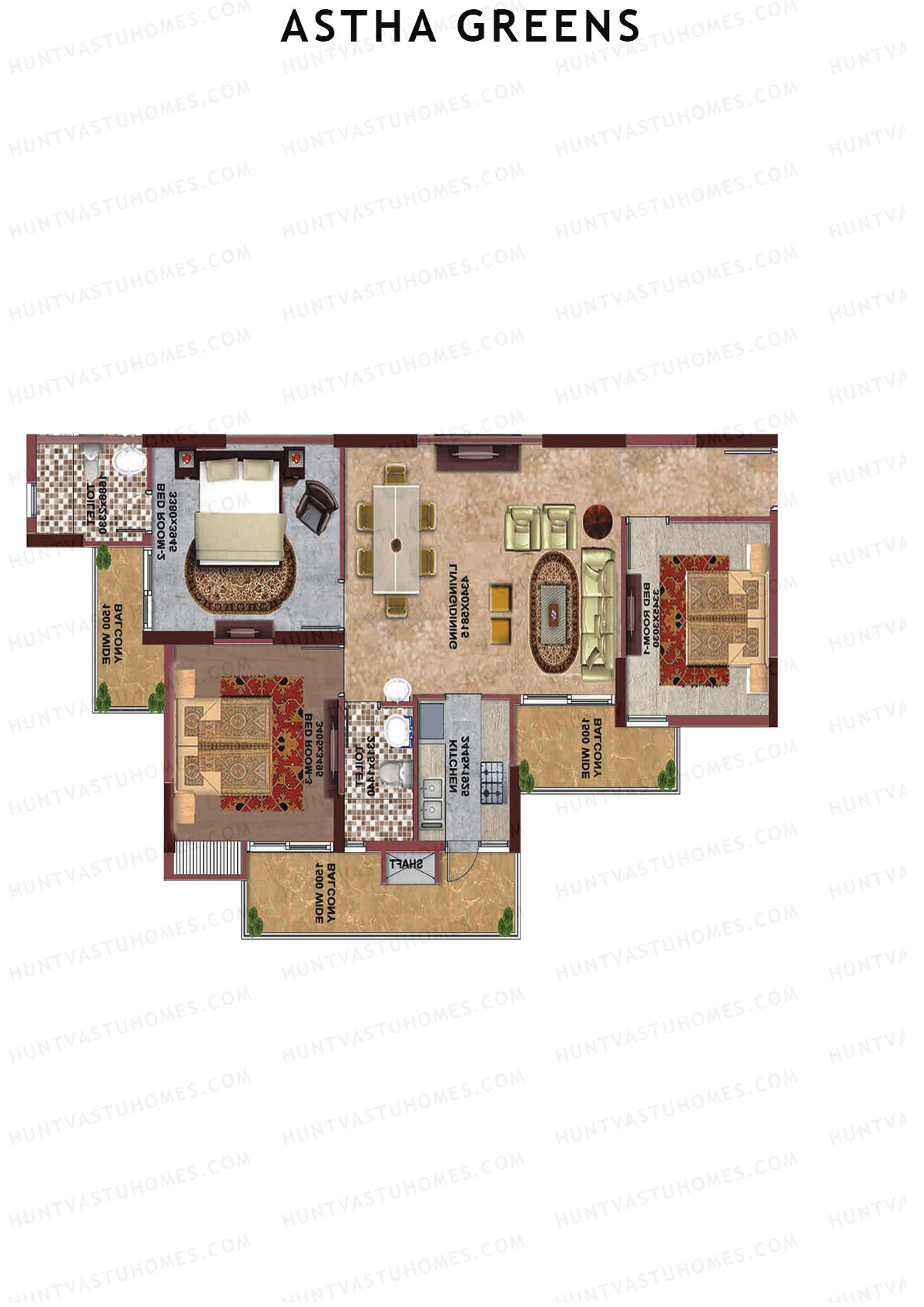 Aastha Greens Tower 2 Unit 7 Floor Plan