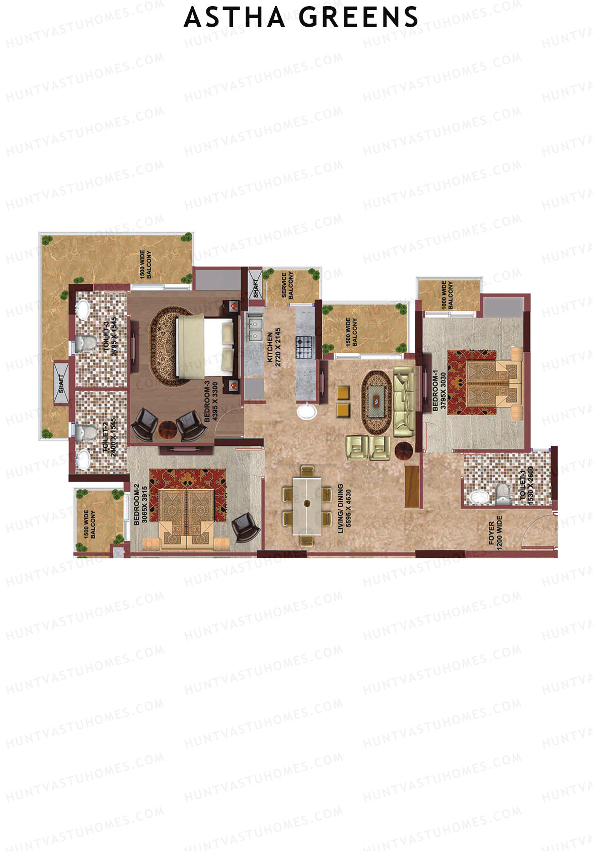 Aastha Greens Tower 3 Unit 8 Floor Plan