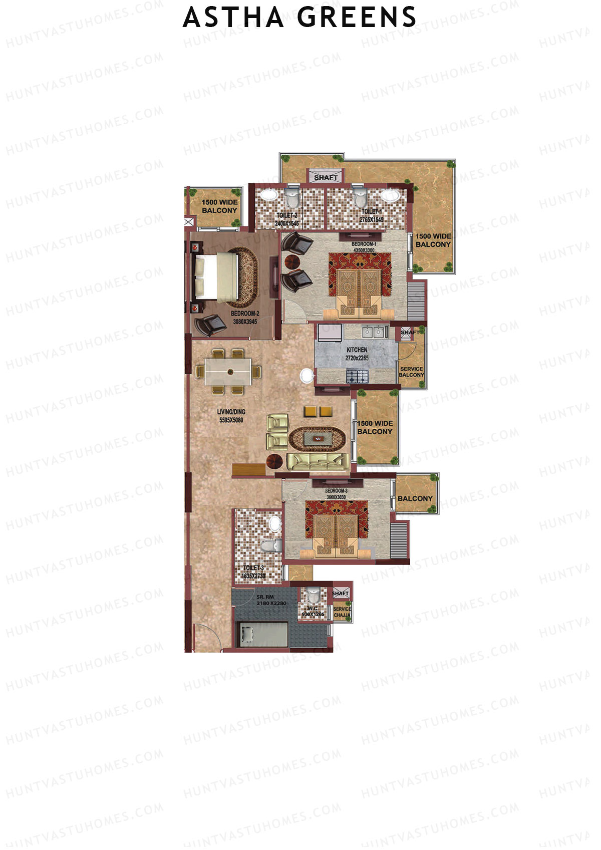 Aastha Greens Tower 4 Unit 2 Floor Plan