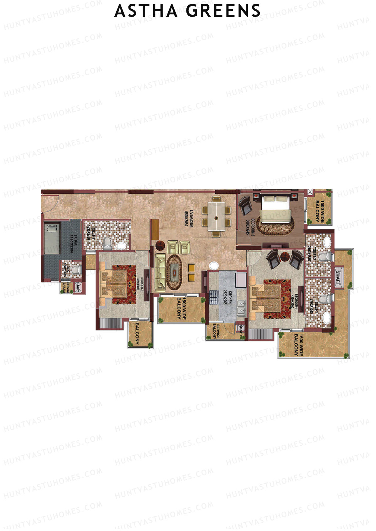 Aastha Greens Tower 4 Unit 4 Floor Plan