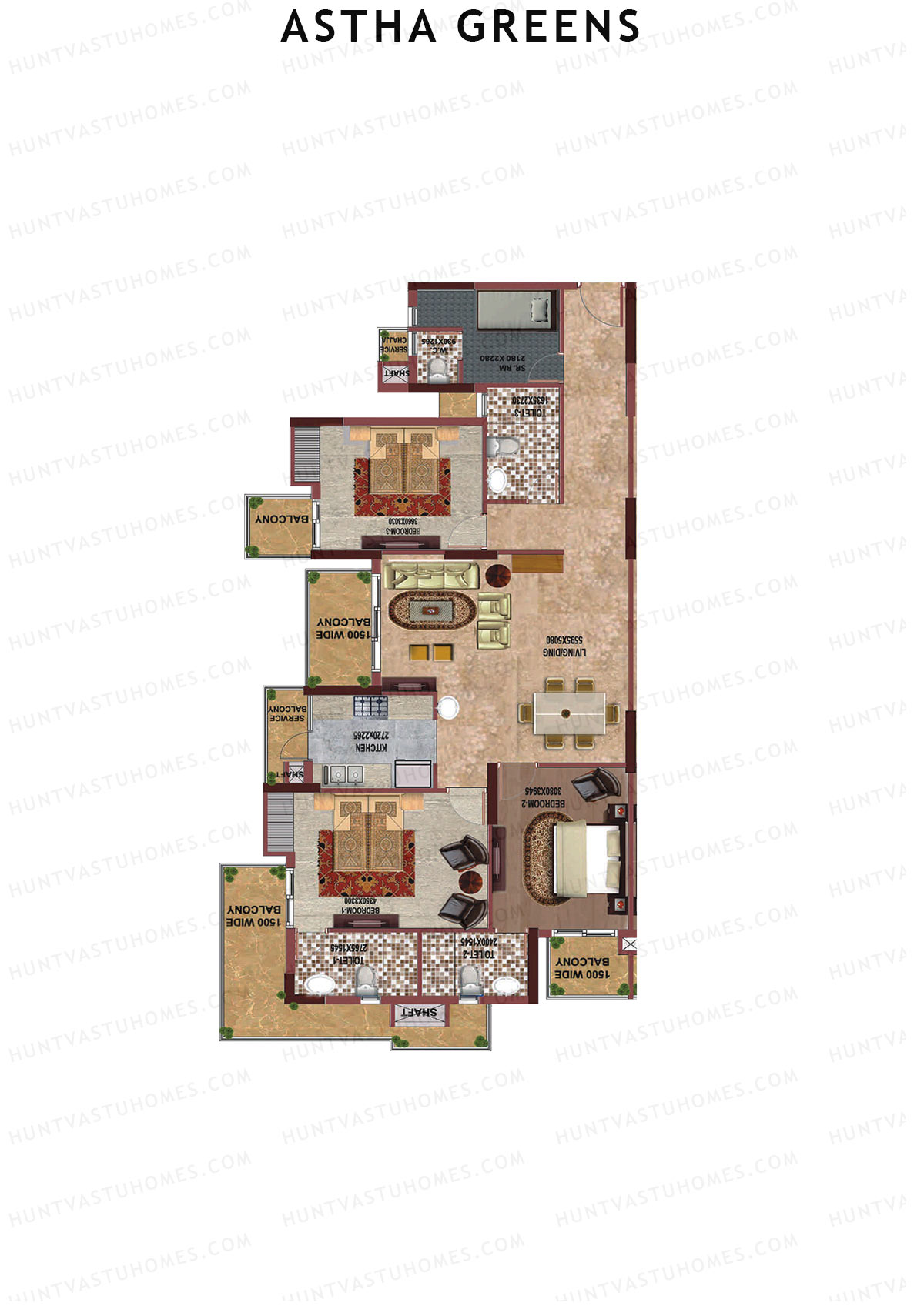 Aastha Greens Tower 4 Unit 6 Floor Plan