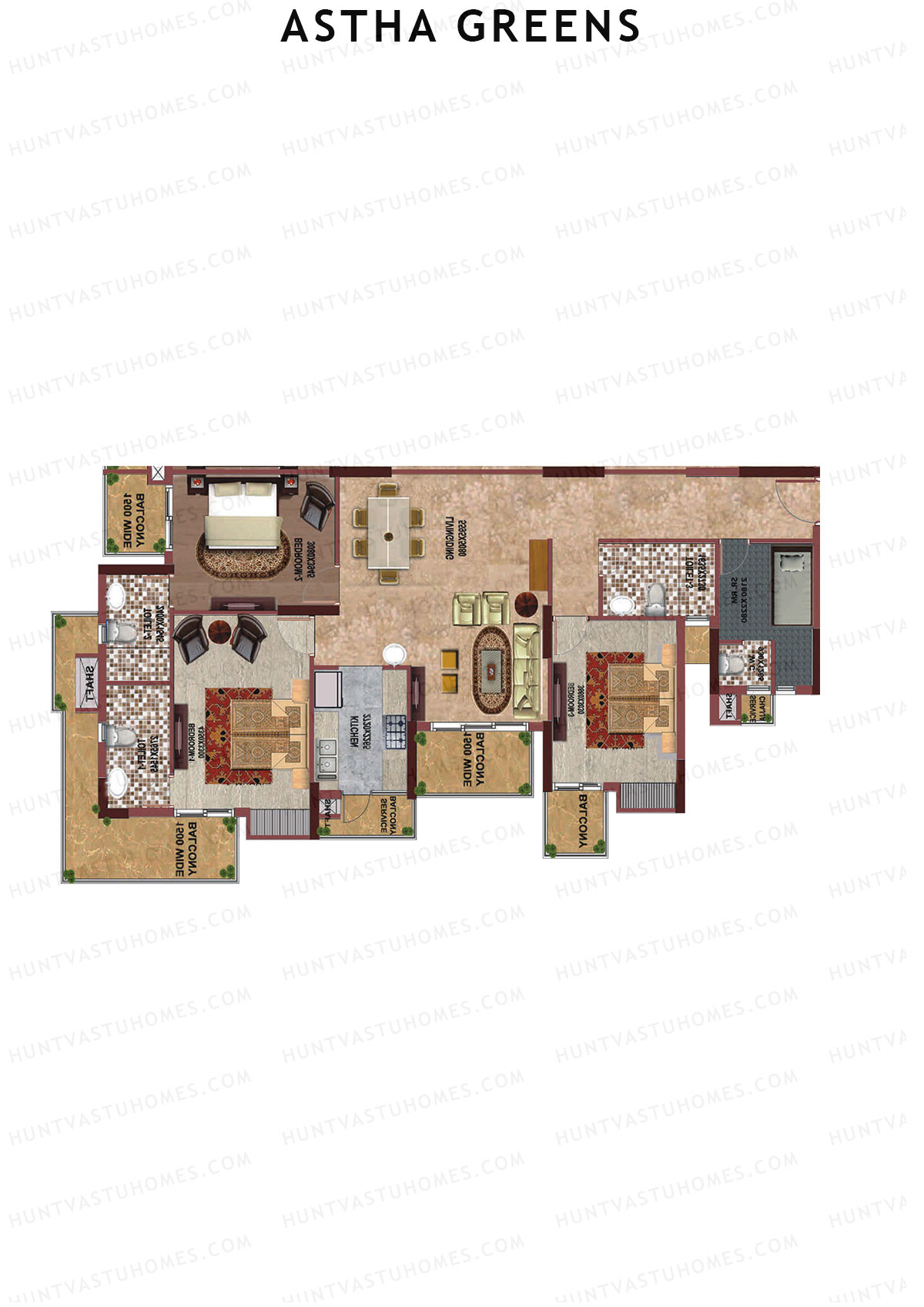 Aastha Greens Tower 4 Unit 7 Floor Plan