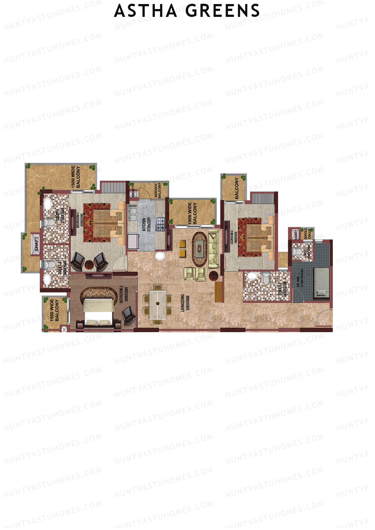Aastha Greens Tower 4 Unit 8 Floor Plan