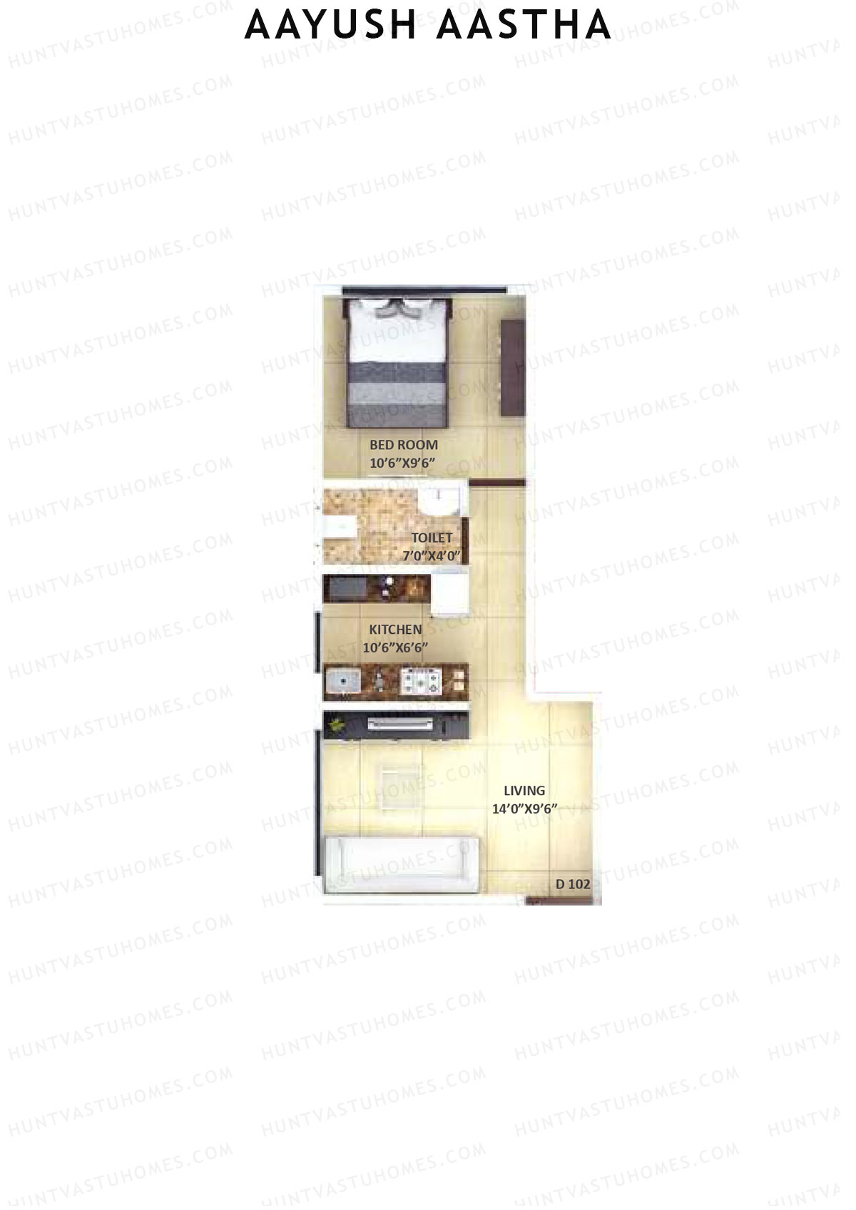 Aayush Aastha Tower 1 Unit 2 Floor Plan