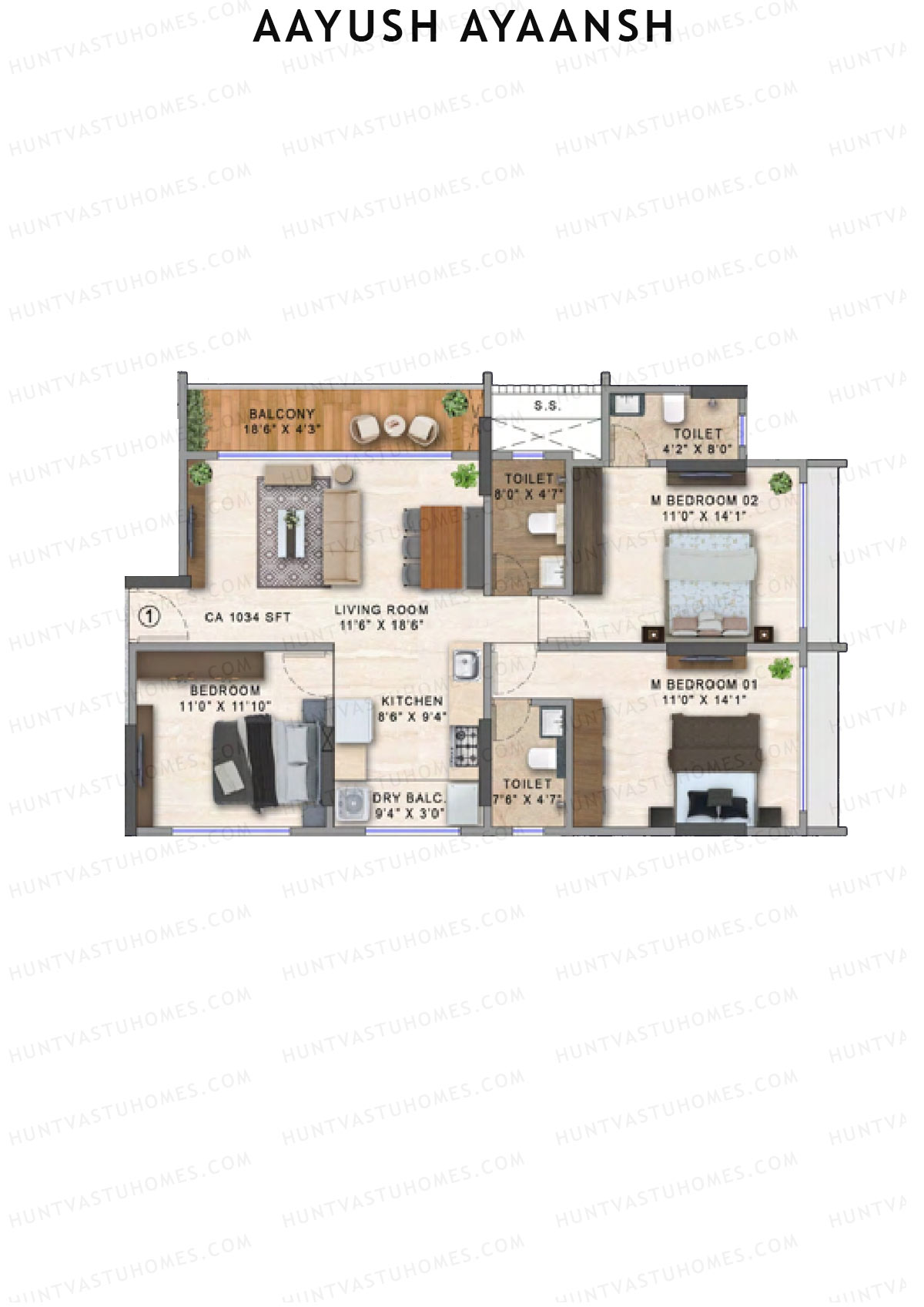 Aayush Ayaansh Block A Unit 1 Floor Plan