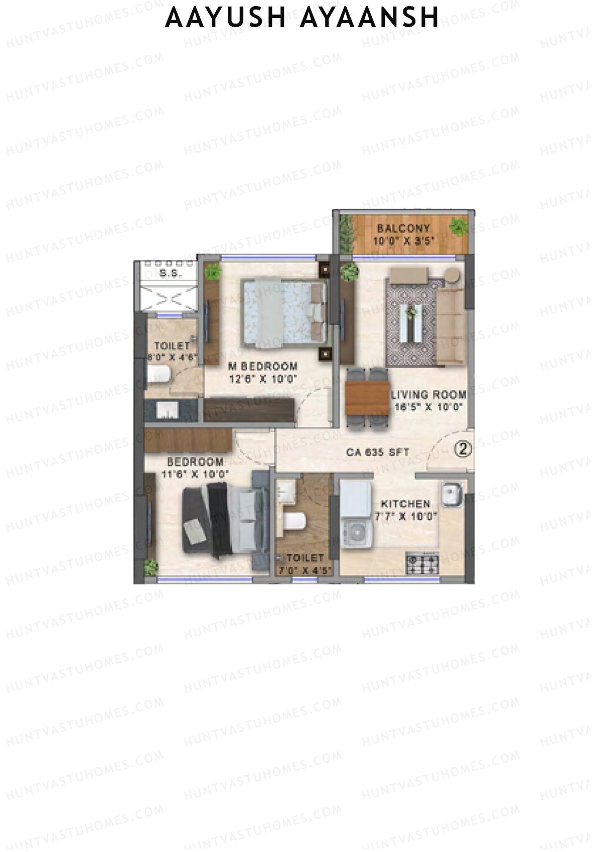 Aayush Ayaansh Block A Unit 2 Floor Plan