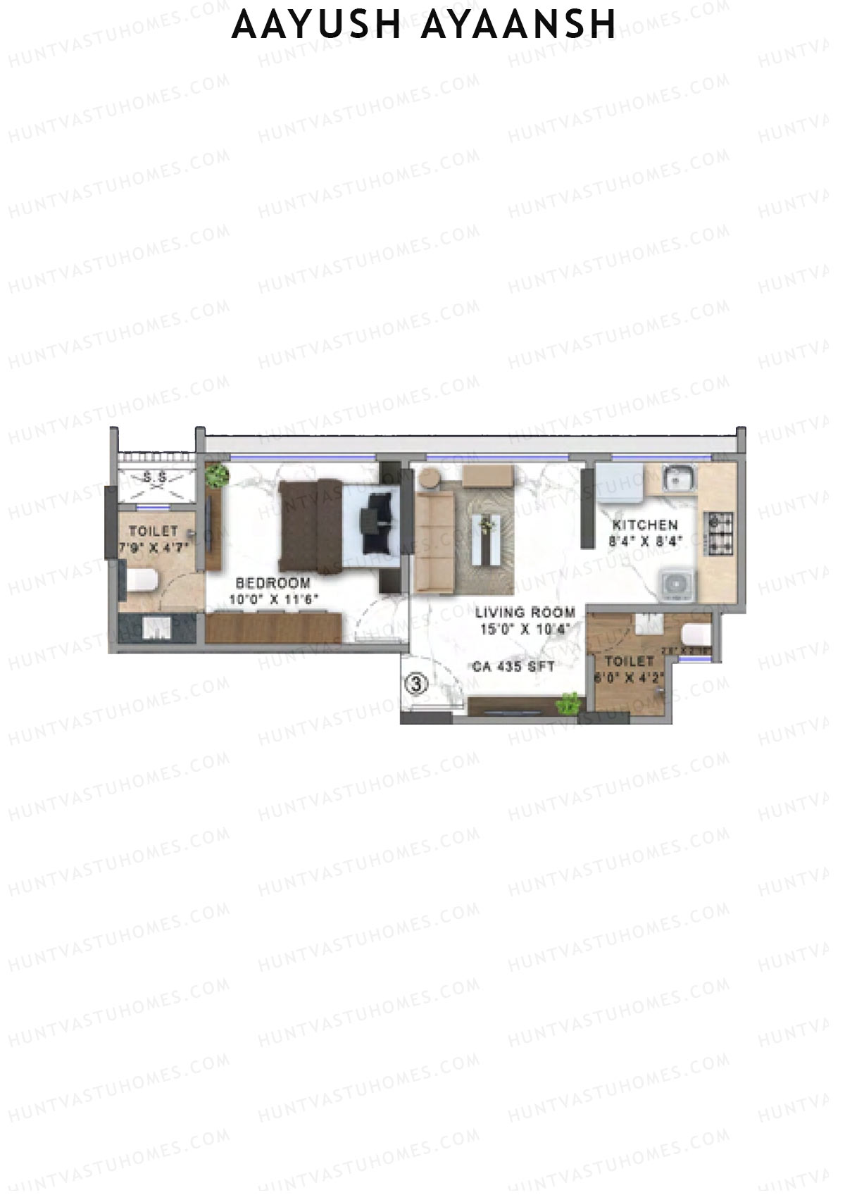 Aayush Ayaansh Block A Unit 3 Floor Plan