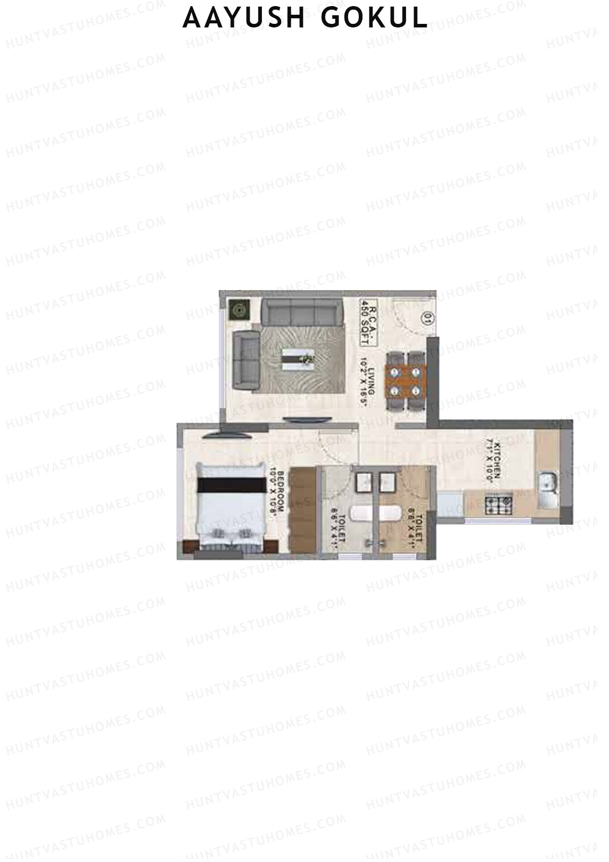 Aayush Gokul Tower A Unit 1 Floor Plan