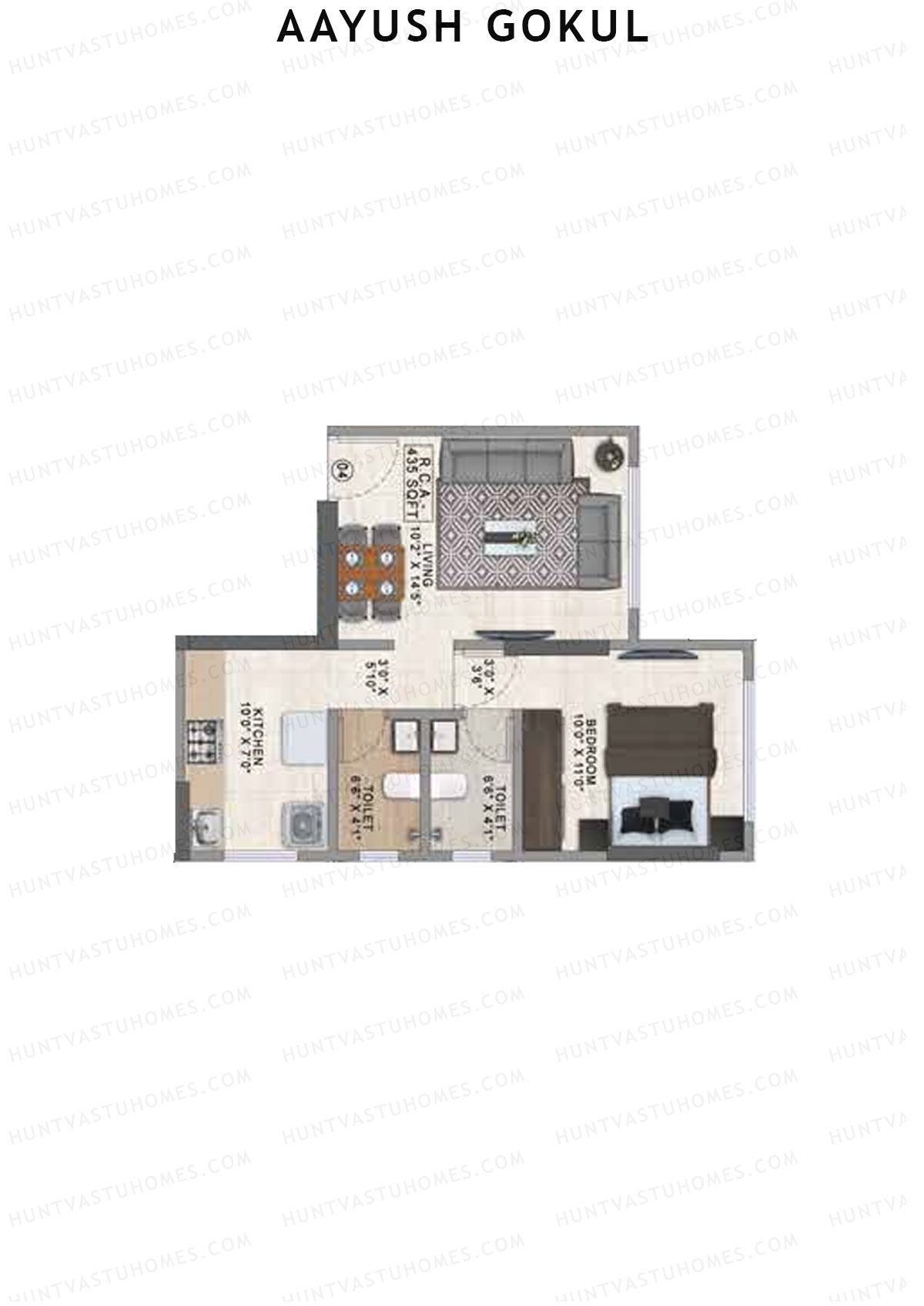 Aayush Gokul Tower A Unit 4 Floor Plan