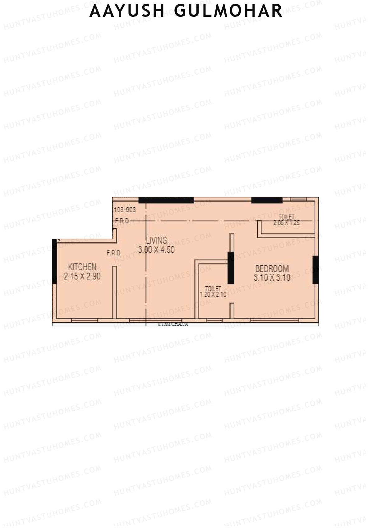 Aayush Gulmohar Tower 1 Unit 3 Floor Plan