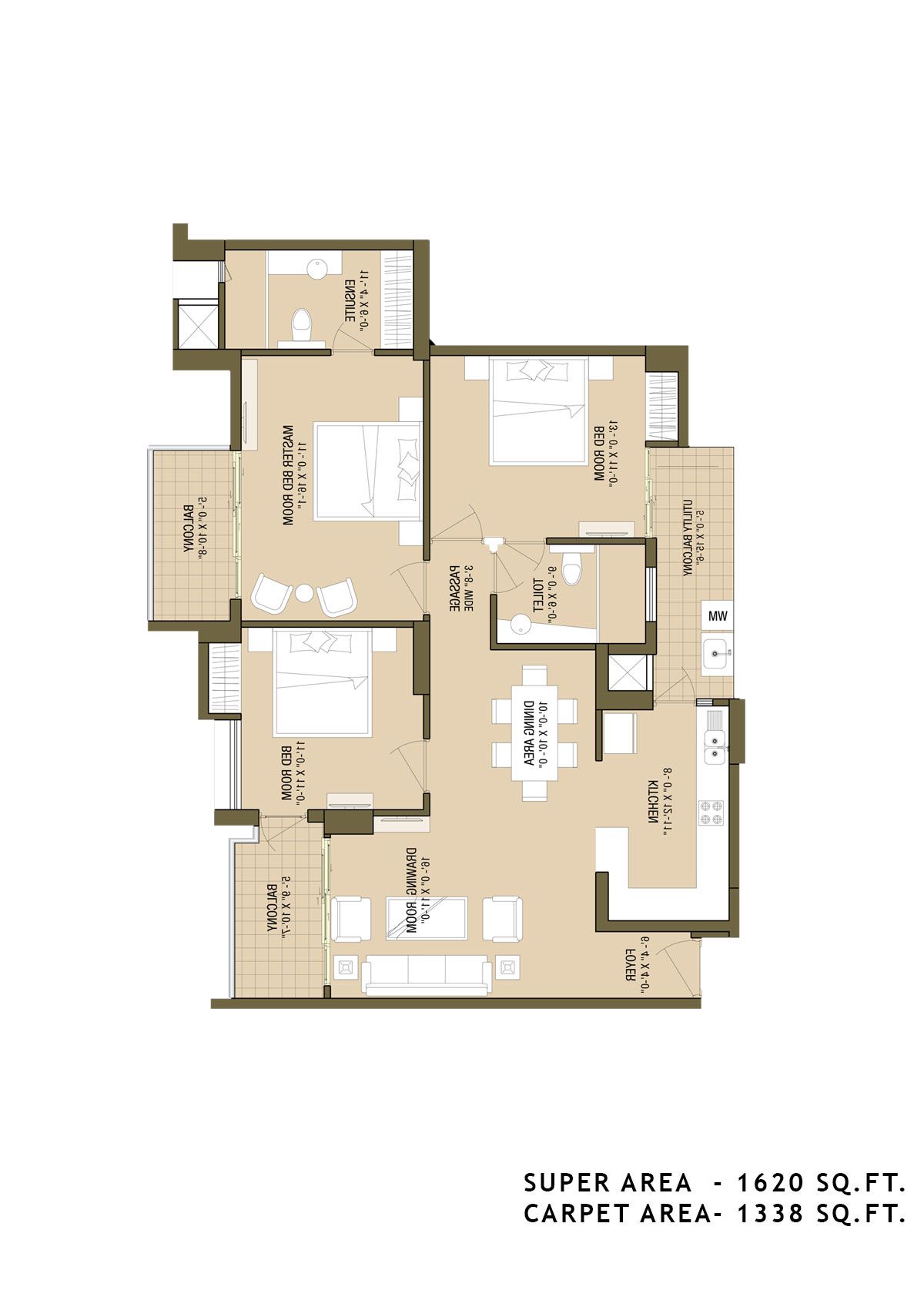 Aba Cleo County Tower A1 Unit 2 Floor Plan
