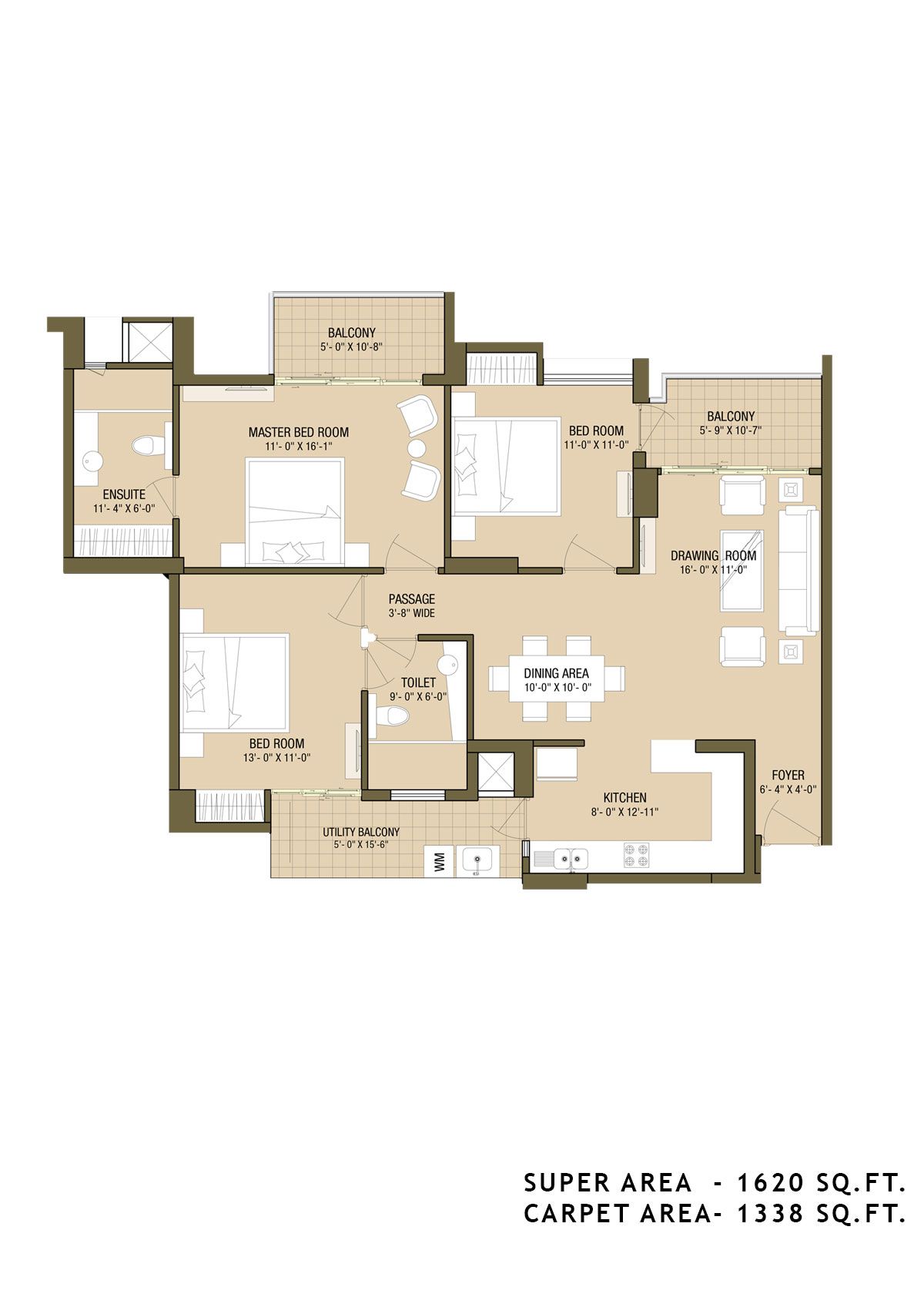 Aba Cleo County Tower A3 Unit 1 Floor Plan
