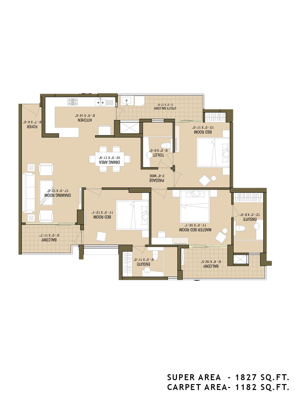 Aba Cleo County Tower B3 Unit 3 Floor Plan