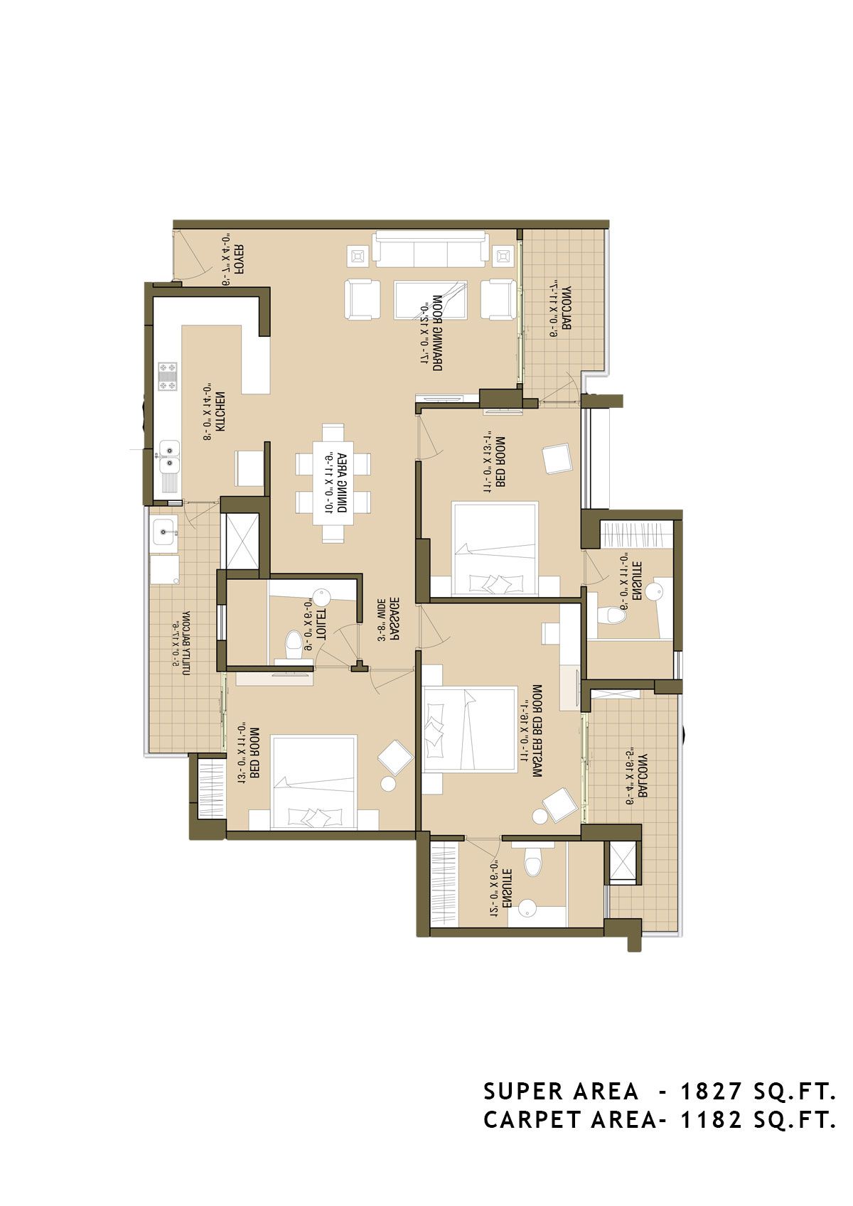 Aba Cleo County Tower B5 Unit 2 Floor Plan