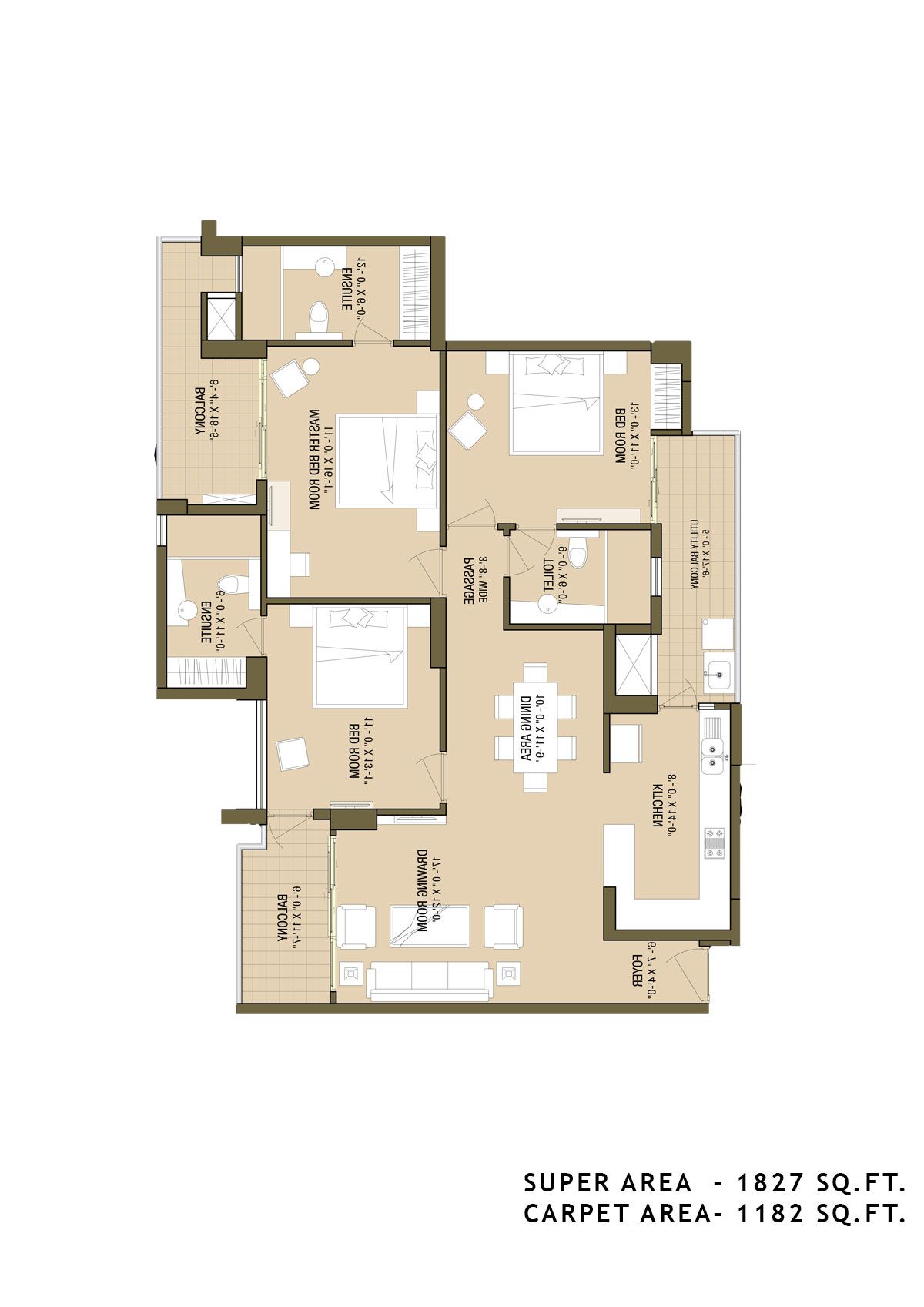 Aba Cleo County Tower B6 Unit 4 Floor Plan
