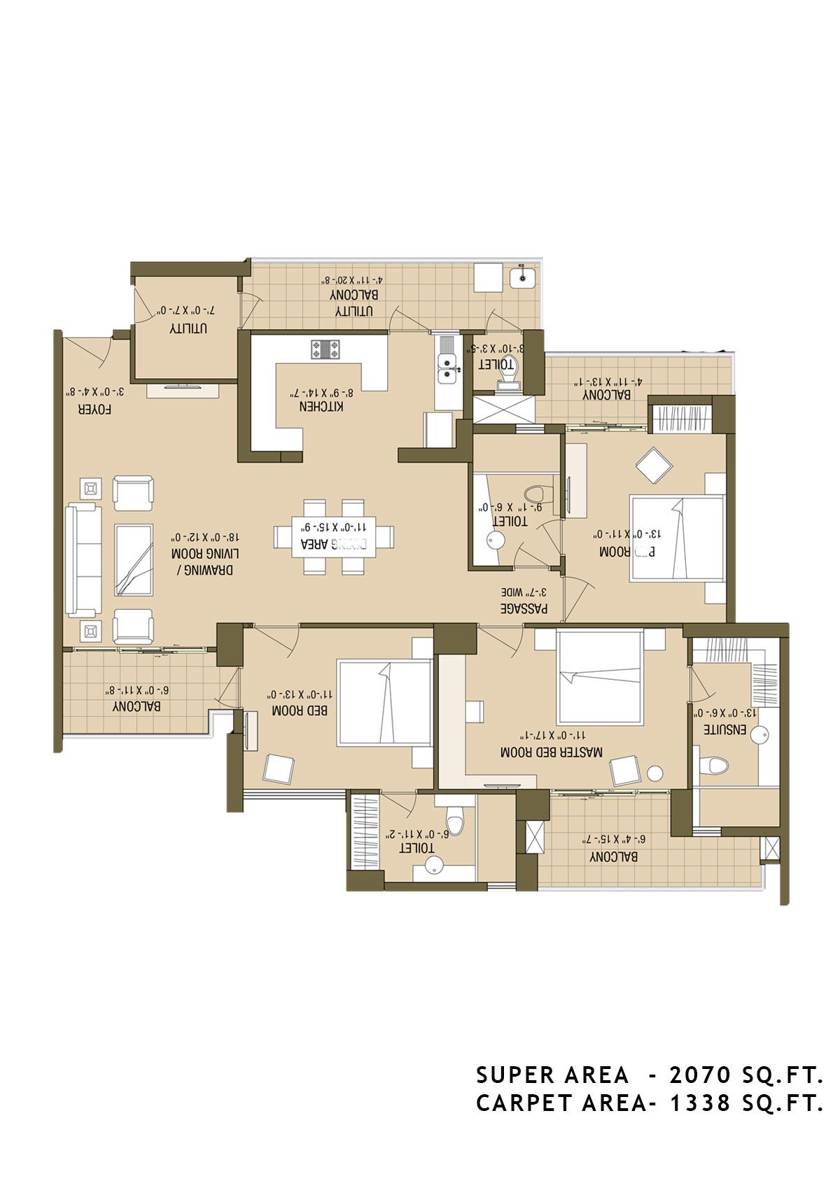 Aba Cleo County Tower C1 Unit 1 Floor Plan