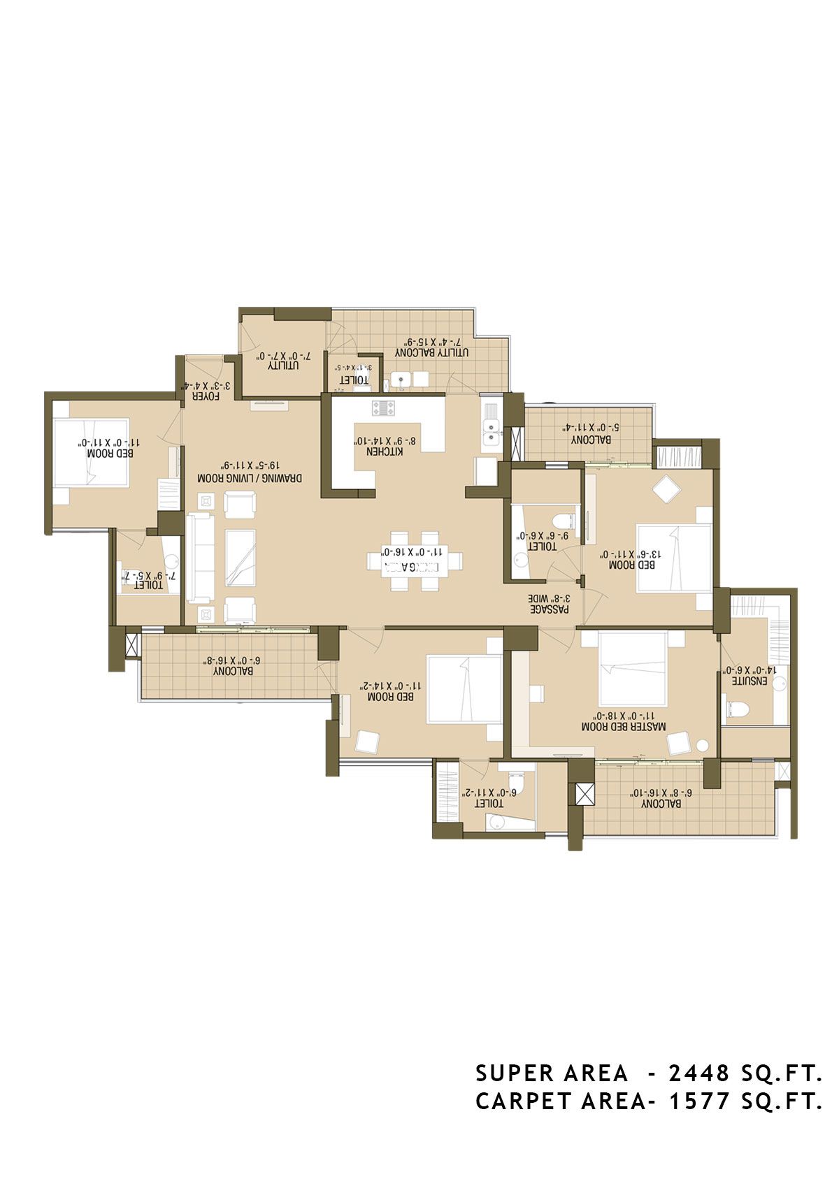 Aba Cleo County Tower D1 Unit 1 Floor Plan