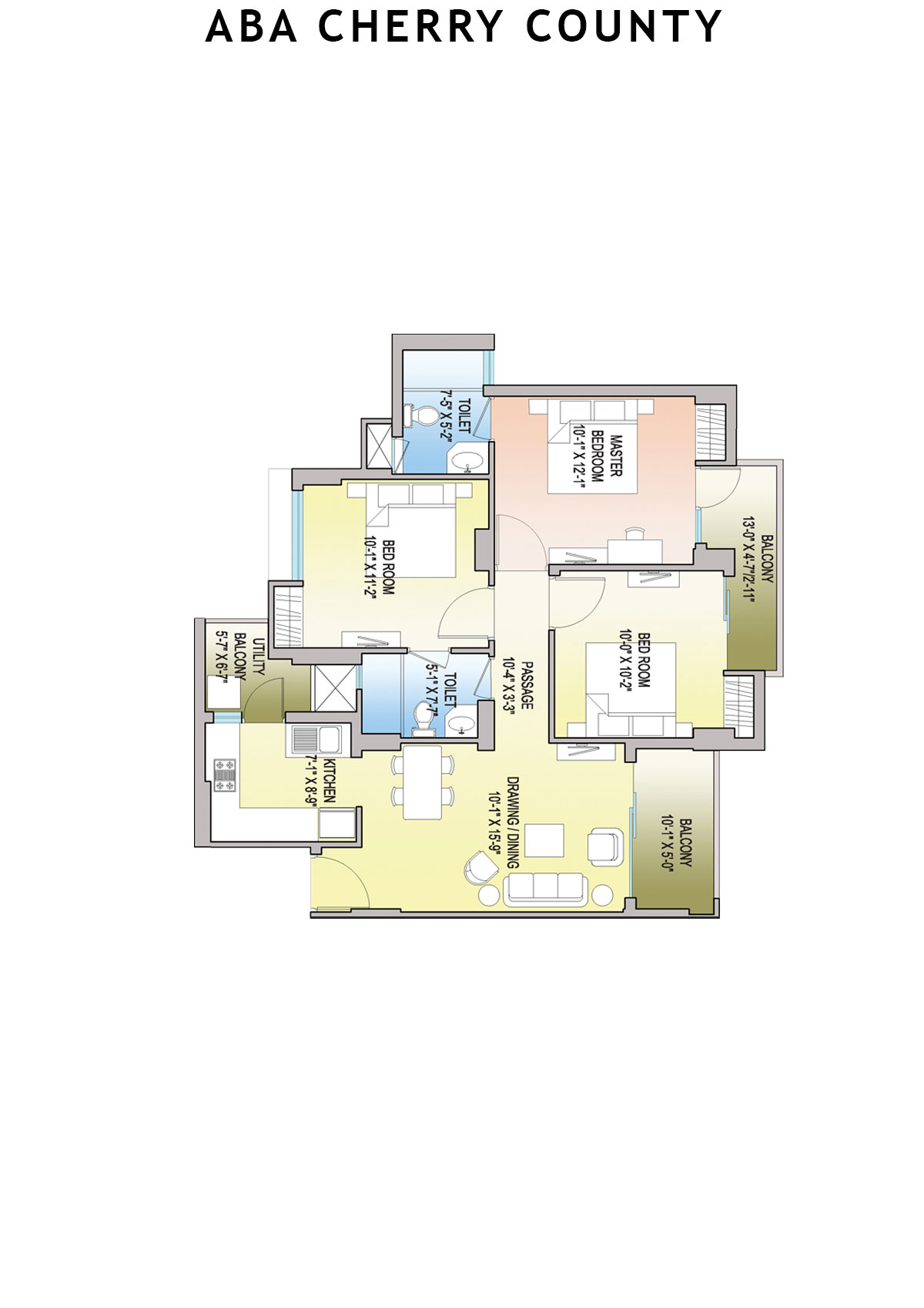 Aba Cherry County Tower A1 Unit 1 Floor Plan