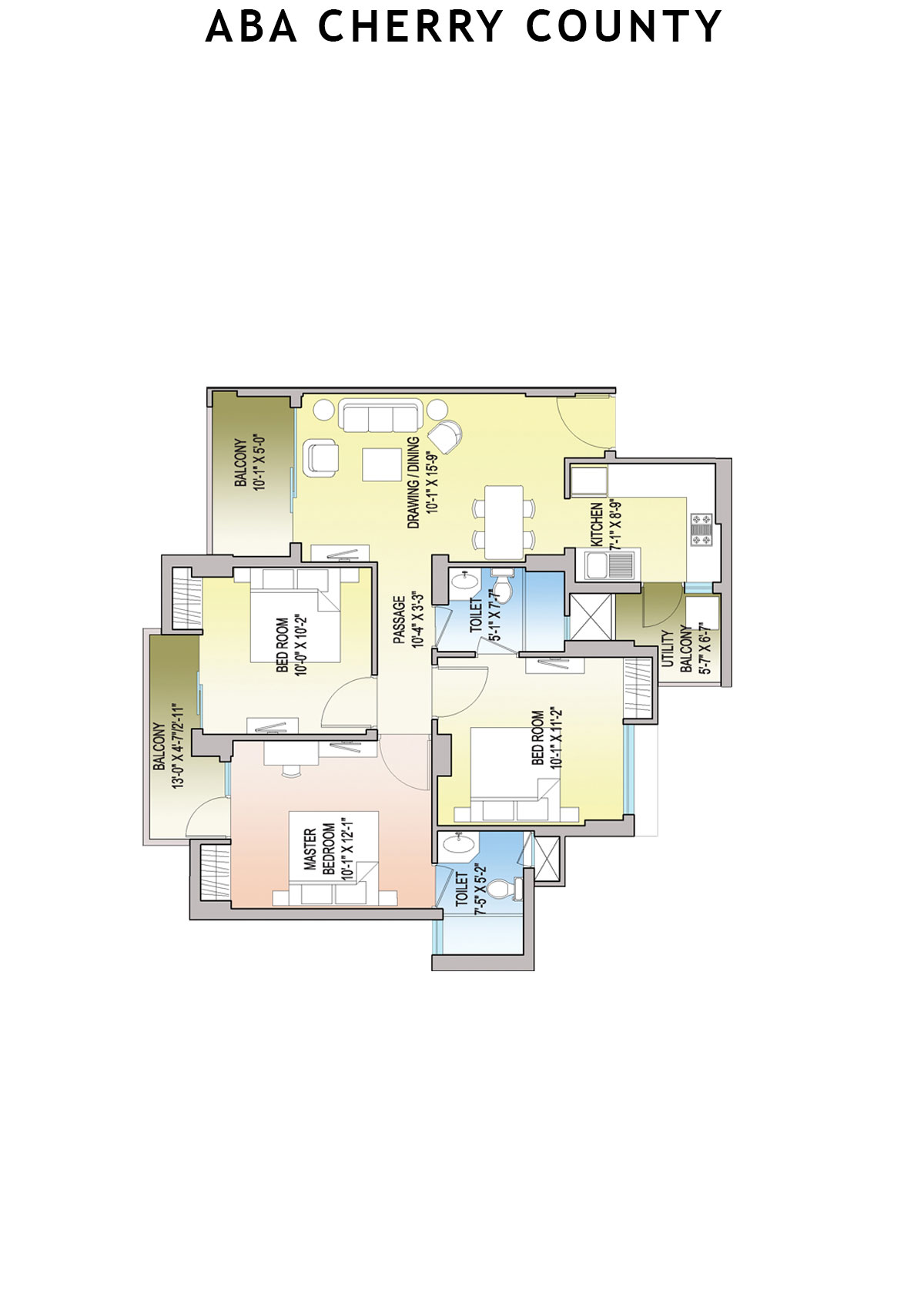 Aba Cherry County Tower A2 Unit 7 Floor Plan