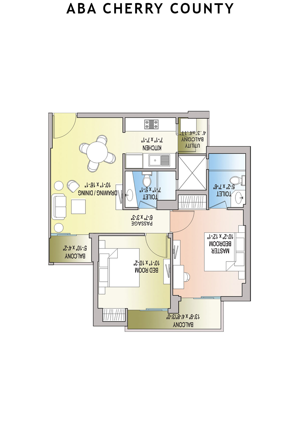 Aba Cherry County Tower A4 Unit 1 Floor Plan