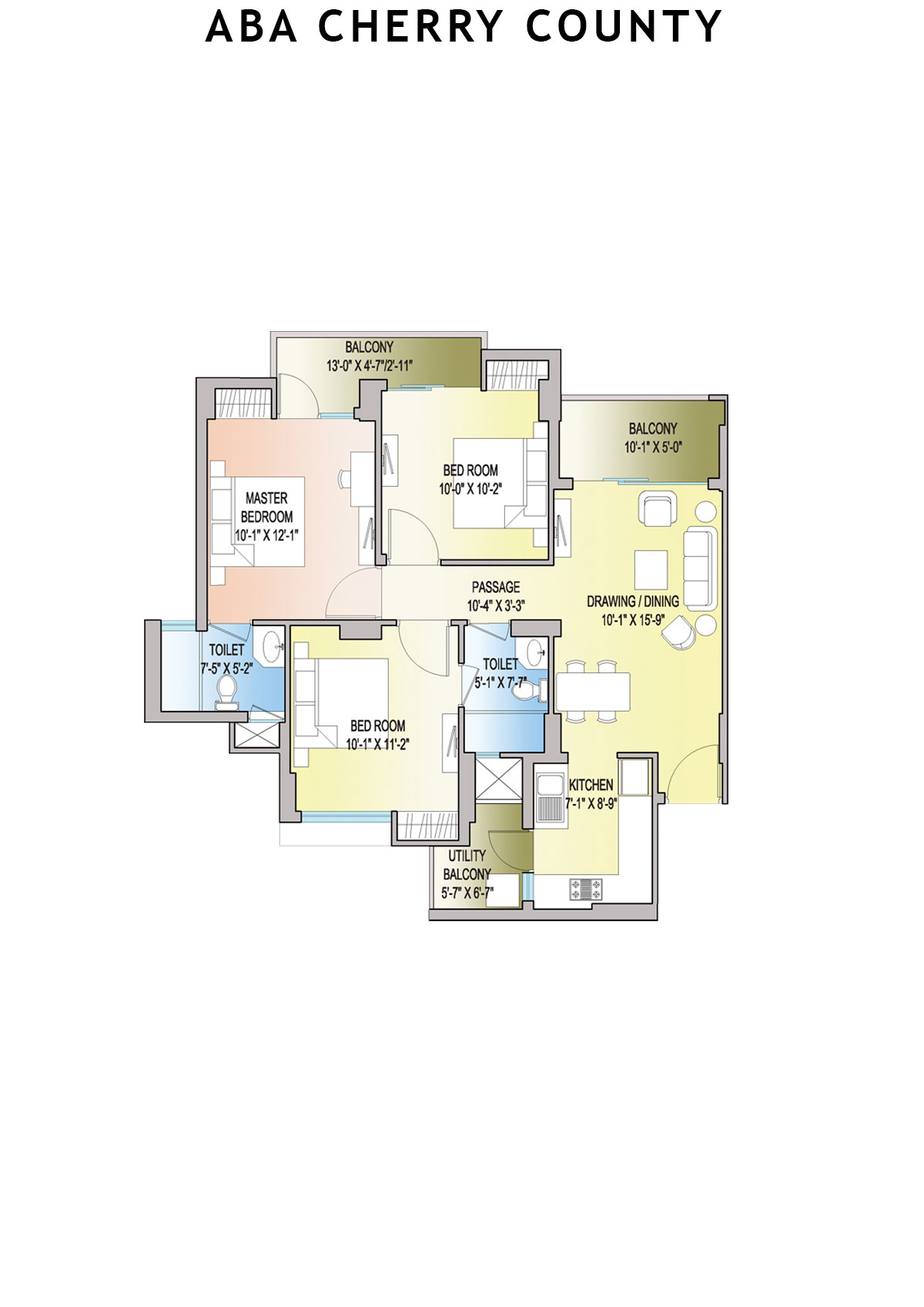 Aba Cherry County Tower A4 Unit 7 Floor Plan