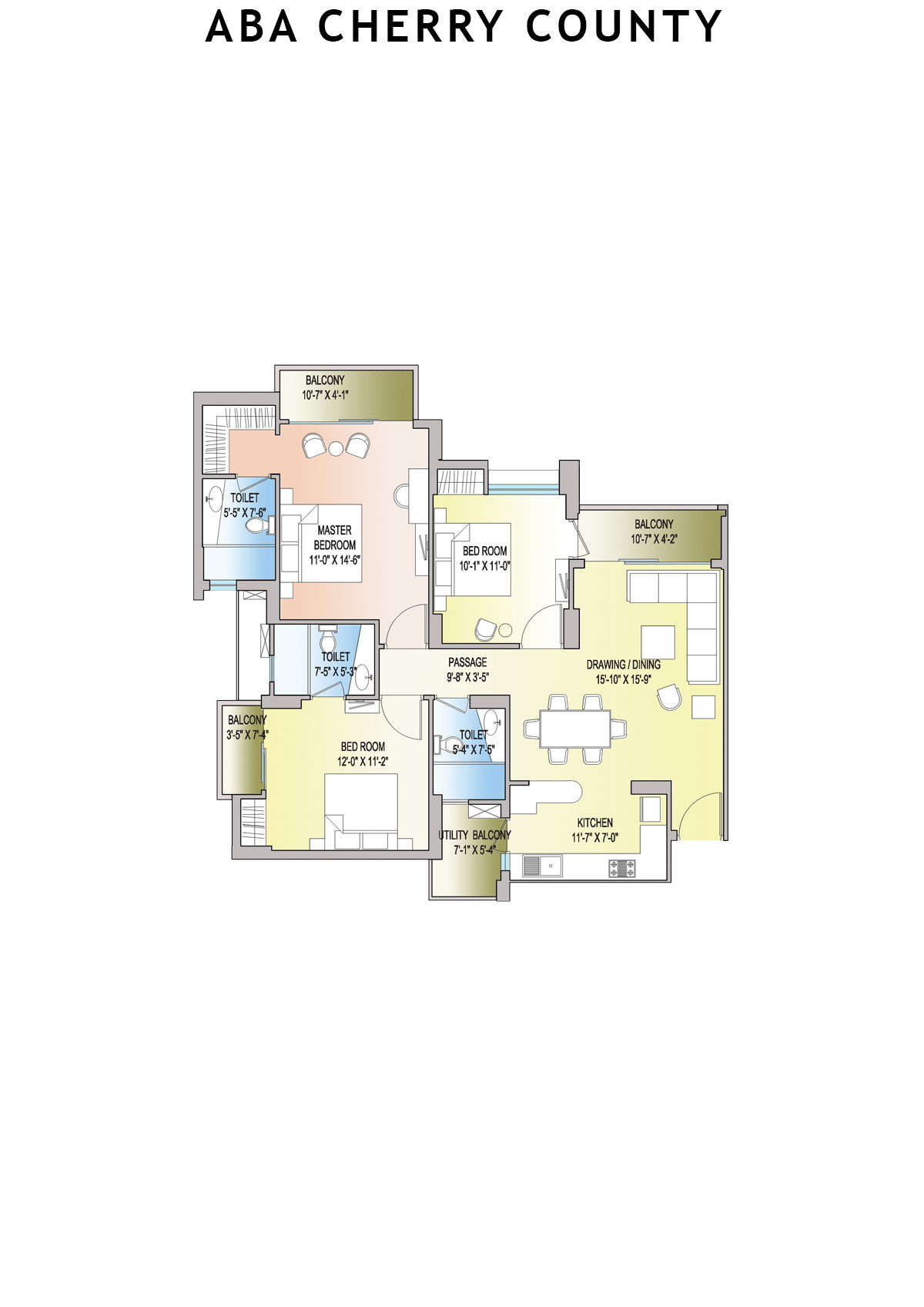 Aba Cherry County Tower B5 Unit 2 Floor Plan