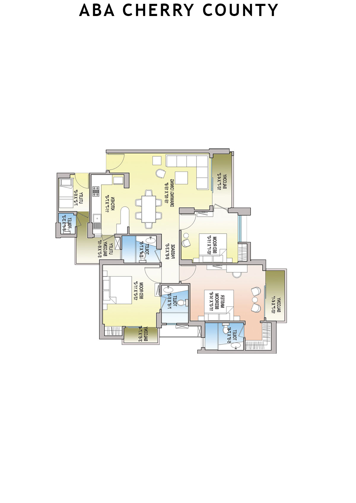 Aba Cherry County Tower B6 Unit 3 Floor Plan