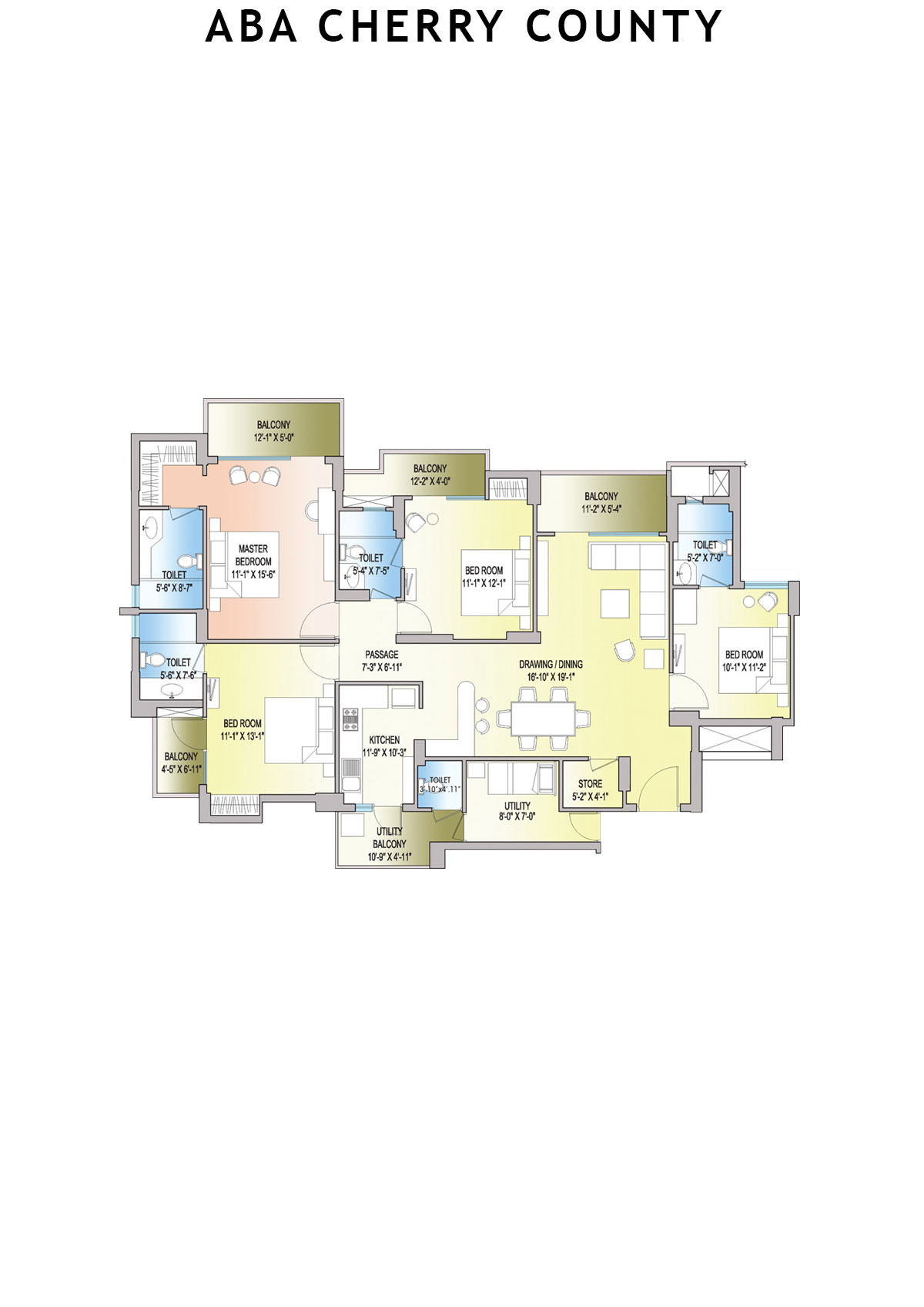 Aba Cherry County Tower C1 Unit 1 Floor Plan