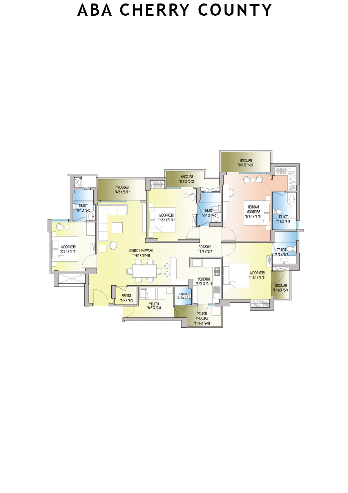 Aba Cherry County Tower C1 Unit 2 Floor Plan