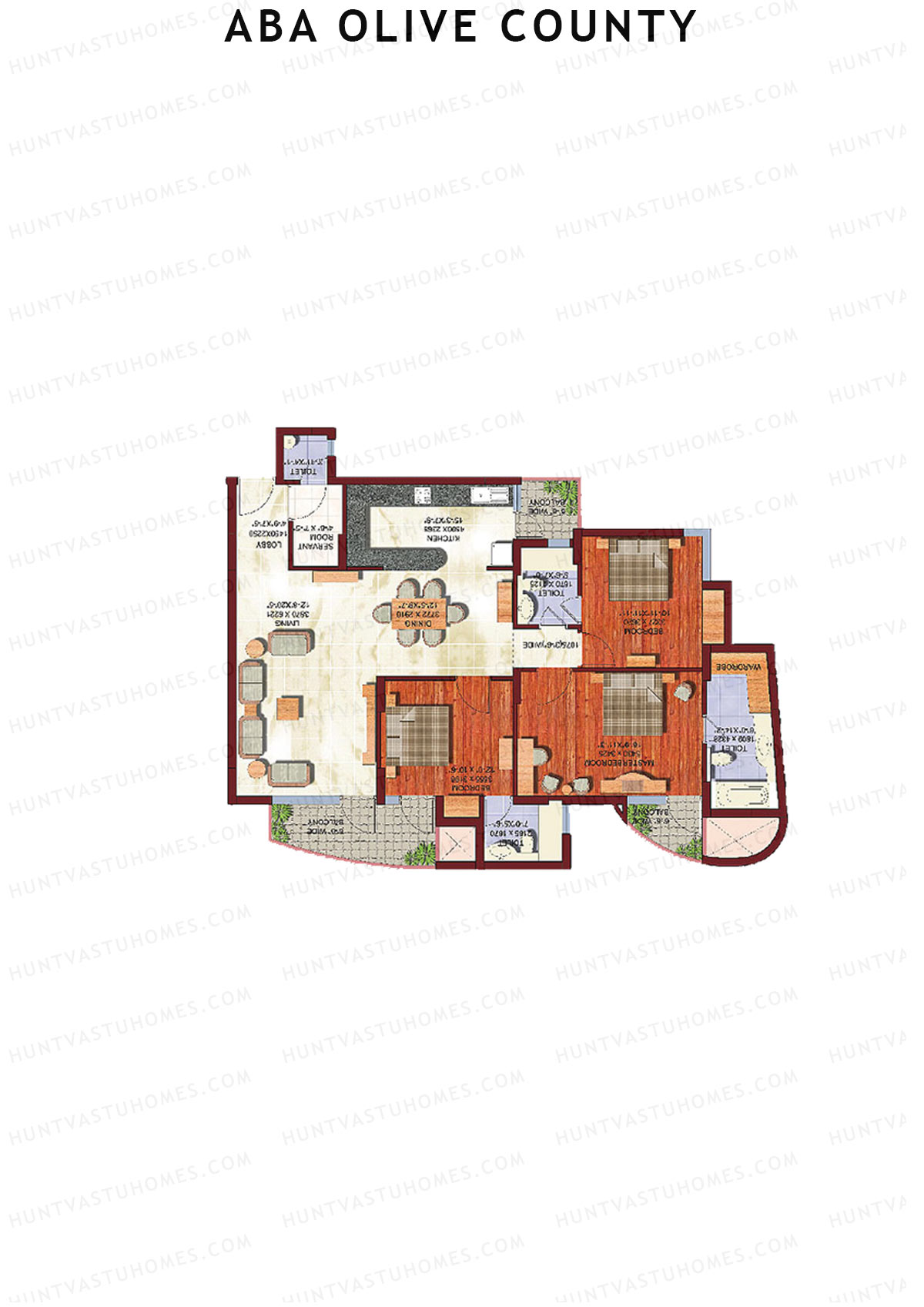 Aba Olive County Tower A7 Unit 3 Floor Plan