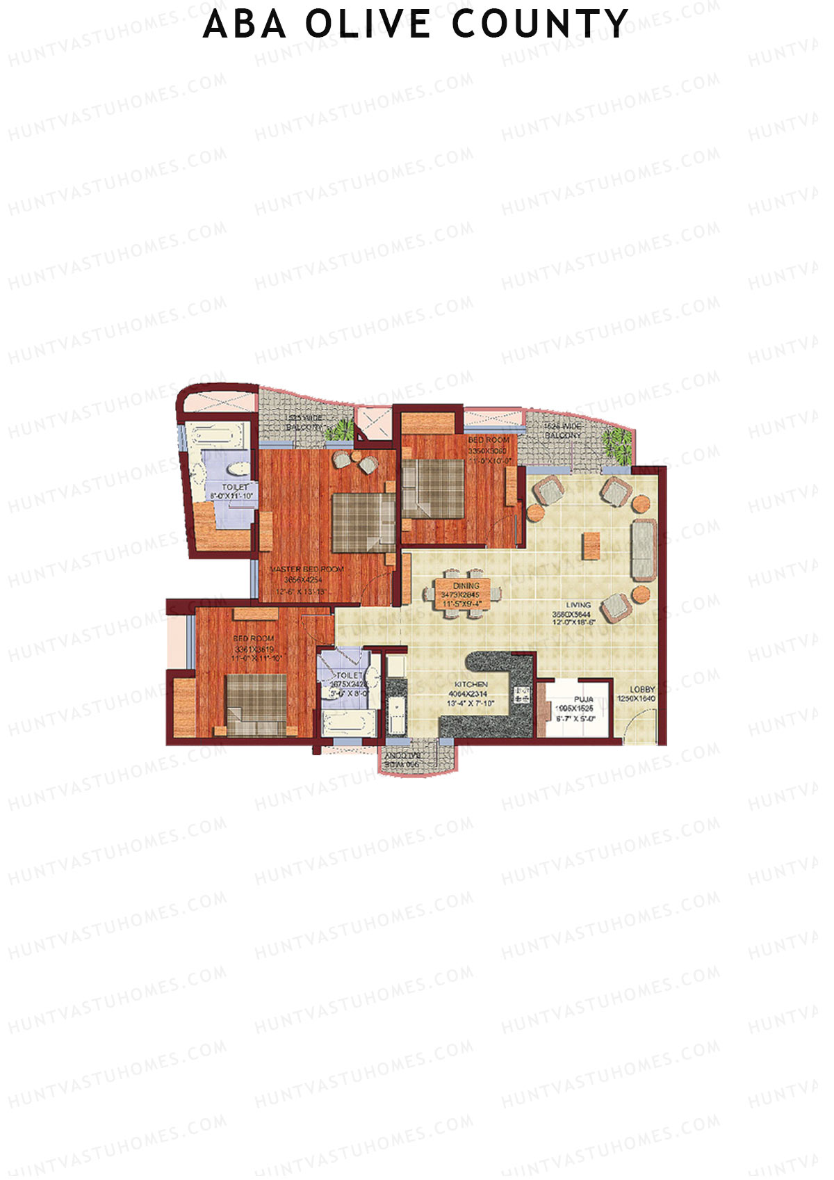 Aba Olive County Tower B1 Unit 1 Floor Plan
