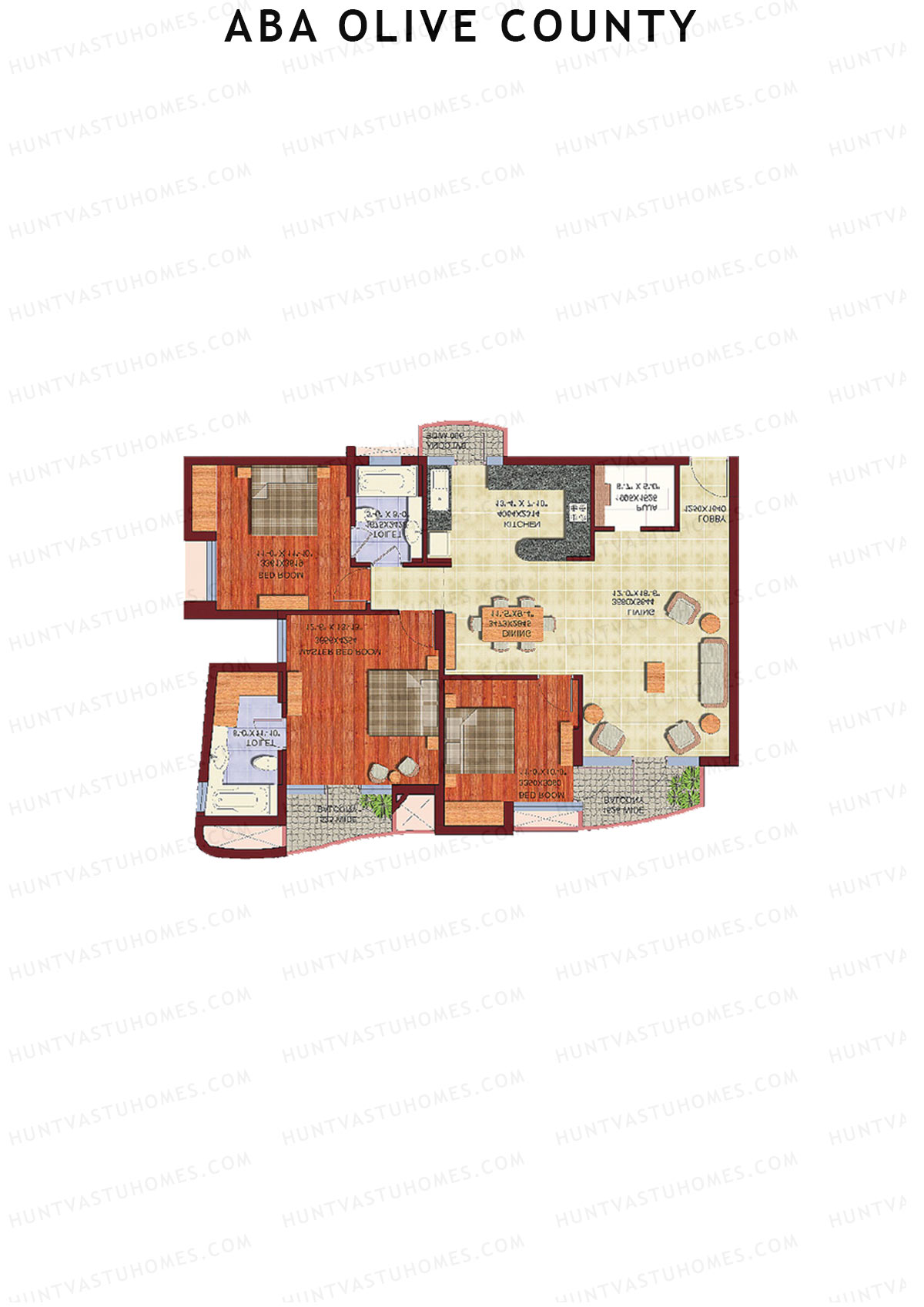 Aba Olive County Tower B1 Unit 4 Floor Plan