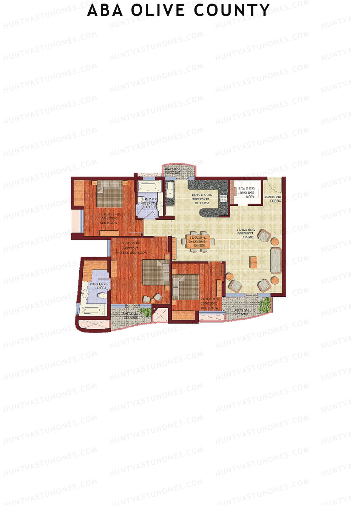 Aba Olive County Tower B4 Unit 4 Floor Plan