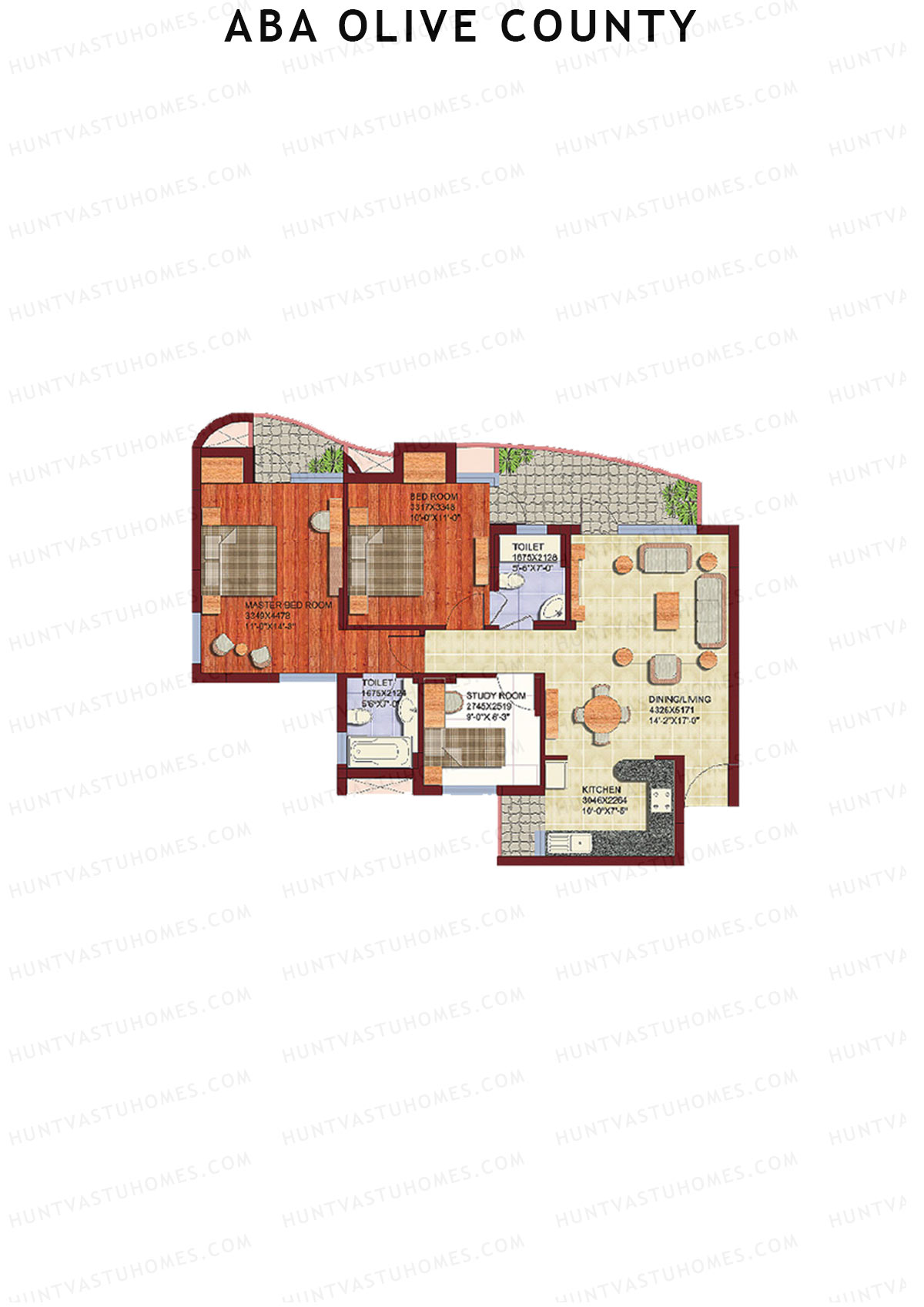 Aba Olive County Tower C1 Unit 1 Floor Plan